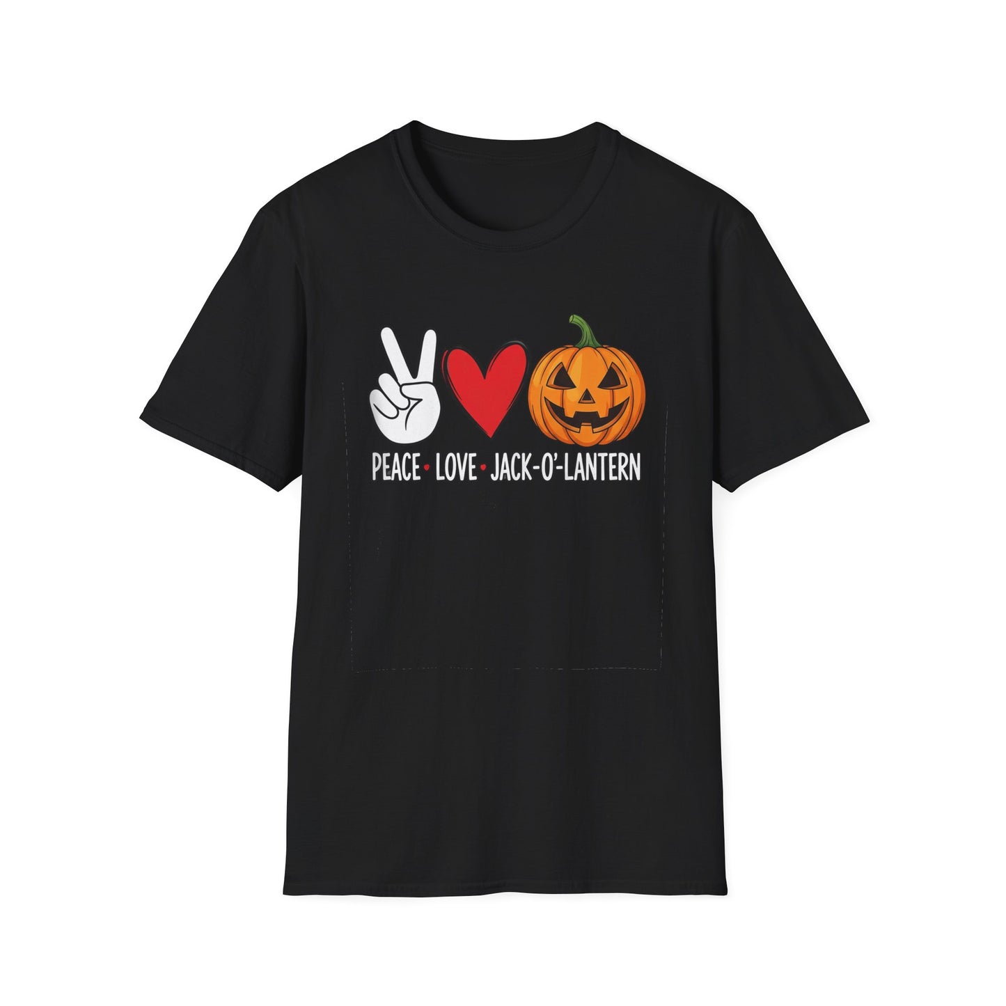 Fall Vibes Graphic T-Shirt, Pumpkin Love Tee, Unisex Halloween Shirt, Peace Love Pumpkin, Autumn Fashion Top