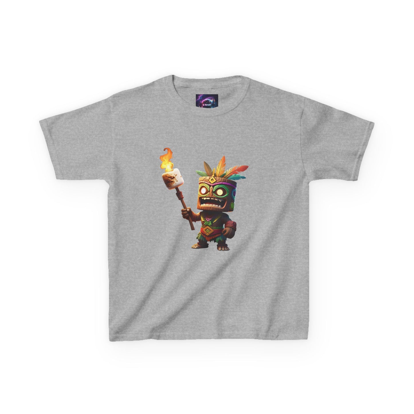 Kids Tiki Toasted Marshmallow Heavy Cotton Tee - Fun & Playful Design for Adventurous Kids