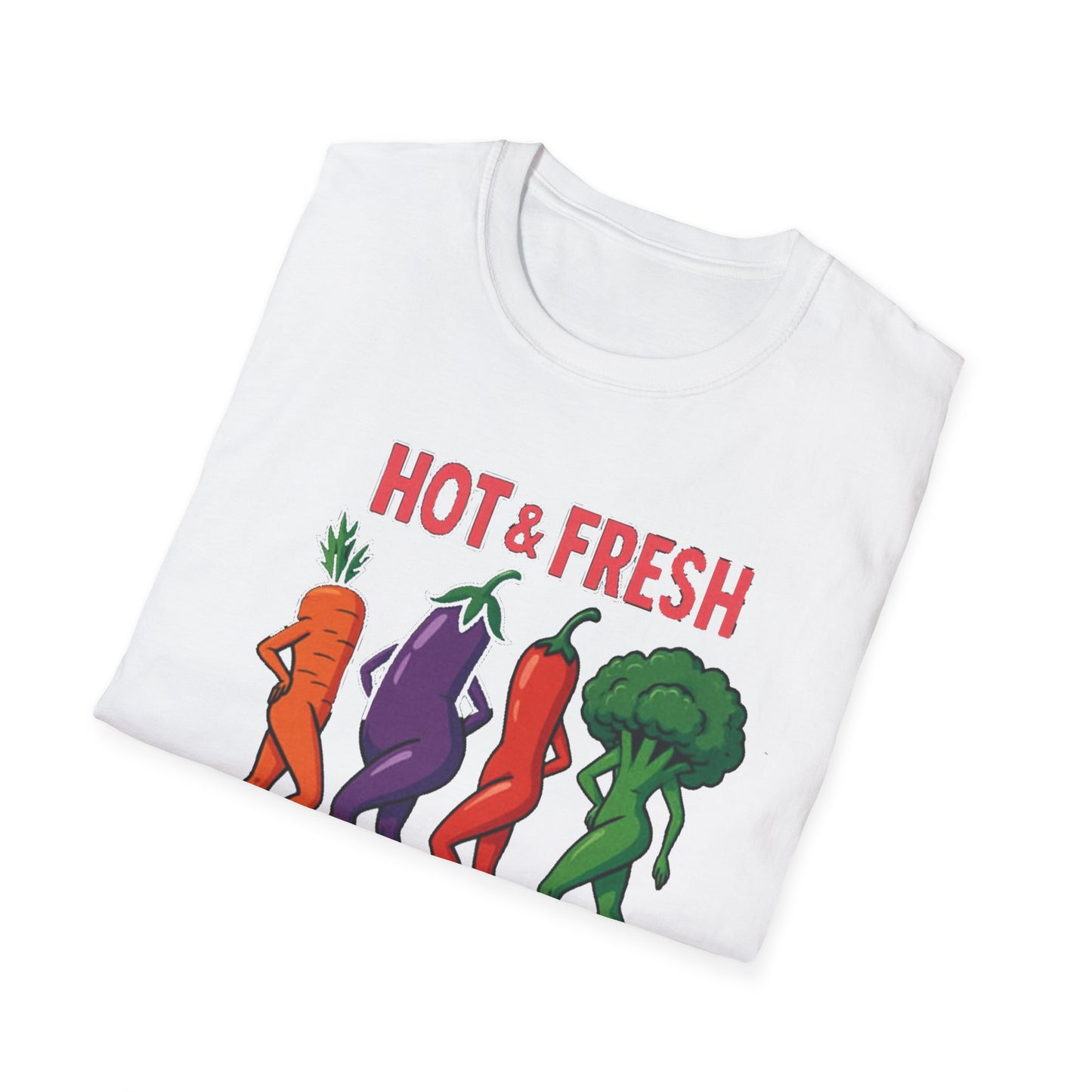 Hot & Fresh Vegetable Graphic T-Shirt, Fun Unisex Tee, Cute Foodie Gift, Summer Outfit, Vegan Fashion Statement