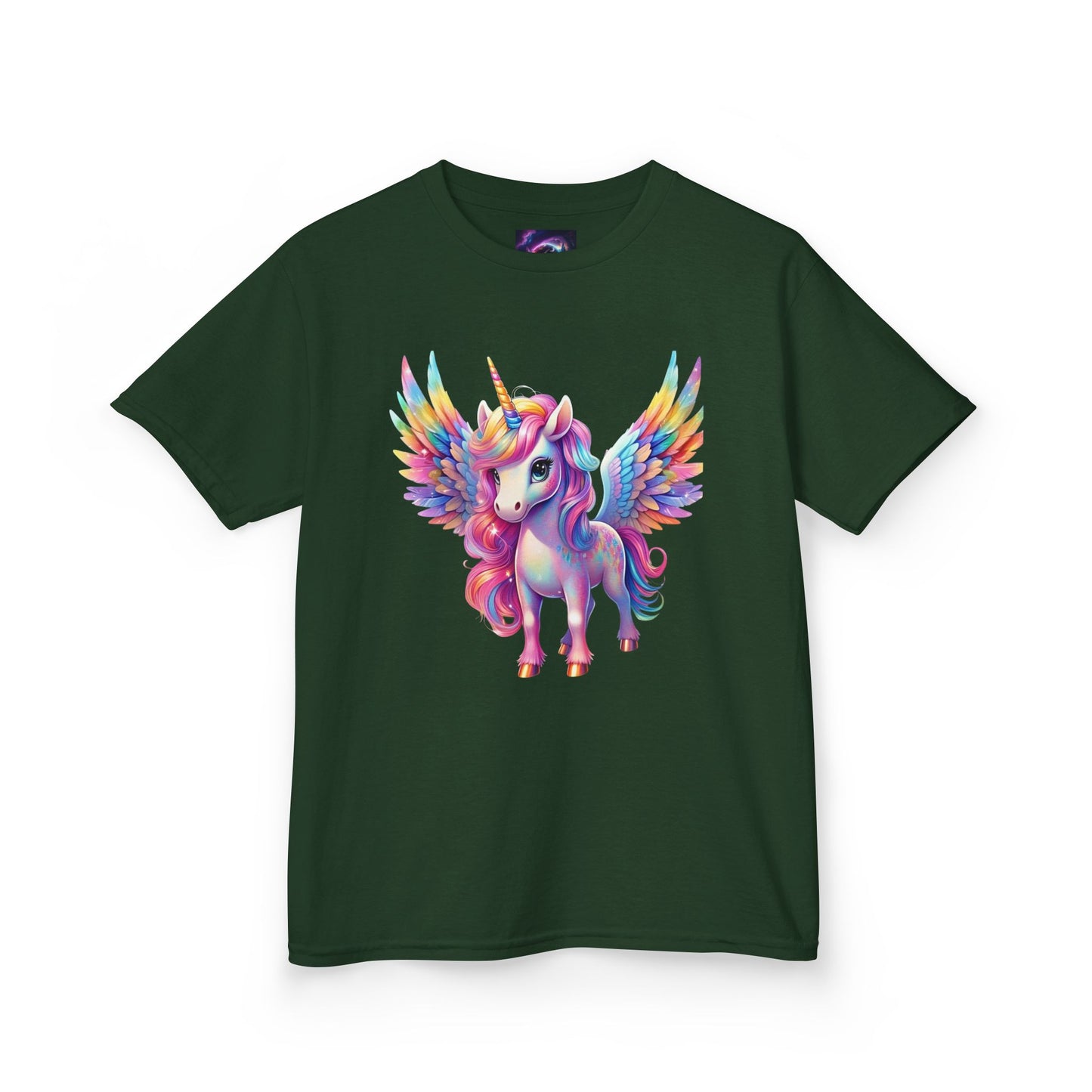 Colorful Unicorn Kids Heavy Cotton Tee - Fun & Whimsical Shirt for Magical Play
