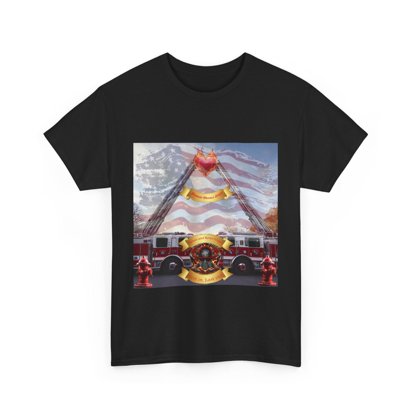The Juniata Terrace Fire 2025 Honor Patriotic Firefighter T-Shirt
