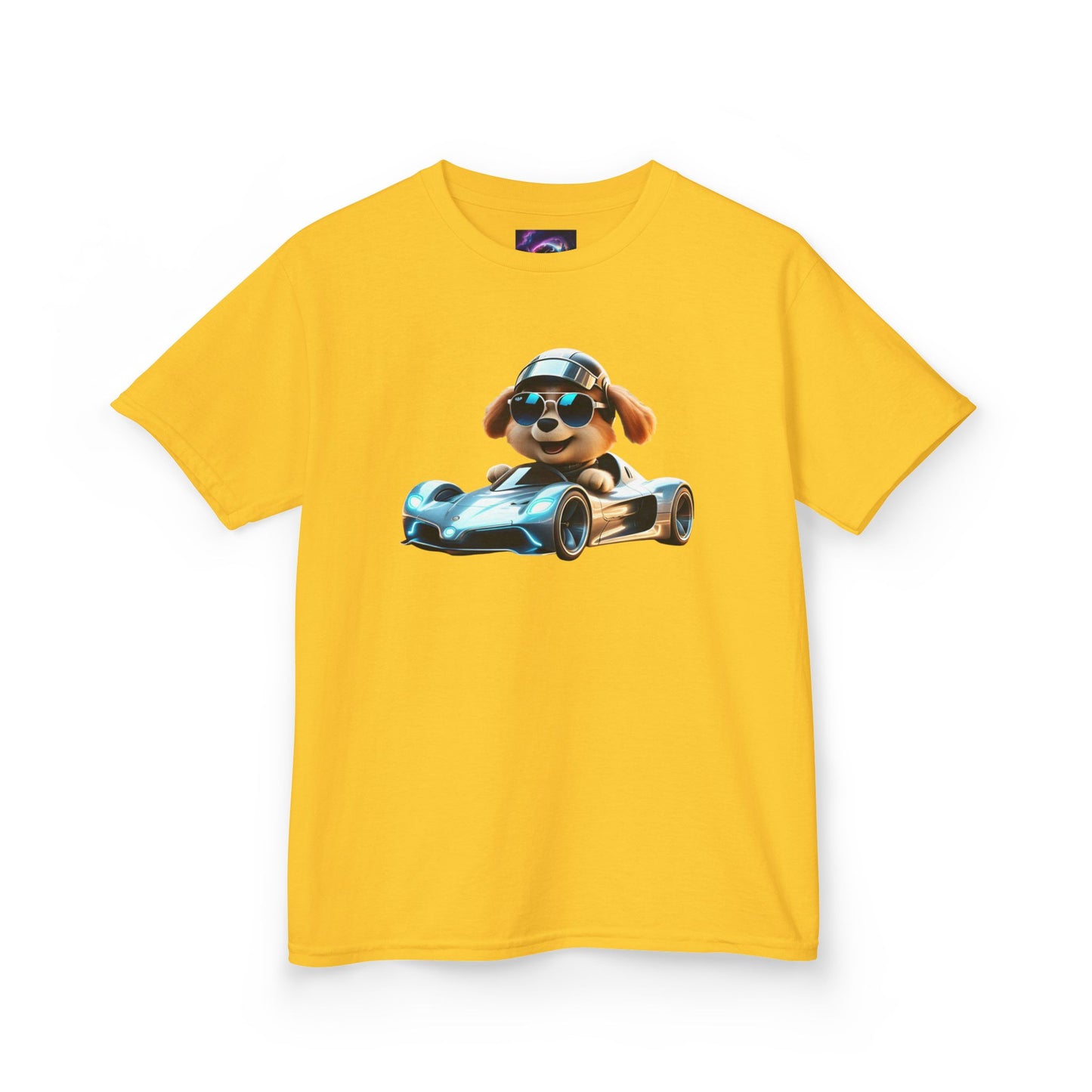 Cool Dog Racing Kids Tee - Fun Lightweight Cotton T-Shirt for Young Speedsters