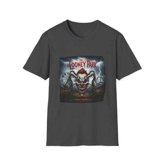 The Looney Park Creepy Carnival Unisex T-Shirt, Halloween Shirt, Horror Fan Gift, Spooky Tee, Festival Wear, Looney Park Merch