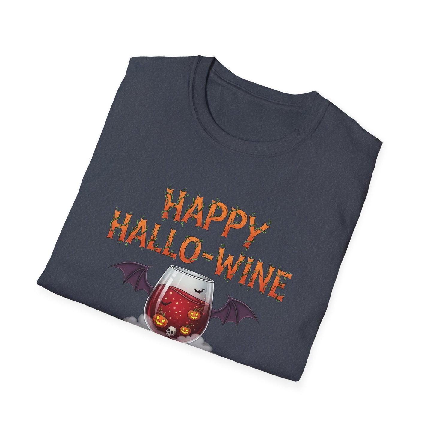 Happy Halloween Wine T-Shirt, Fun Costume Tee, Unisex Graphic Shirt, Spooky Party Wear, Gift for Wine Lovers
