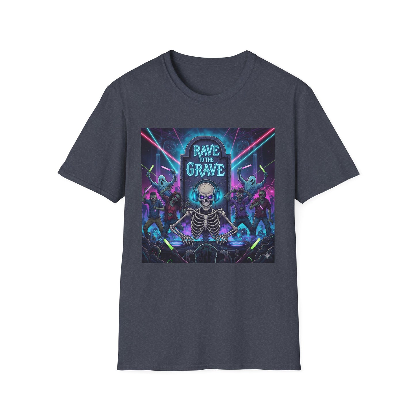 Rave to the Grave T-Shirt | Unisex Graphic Tee, Festival Wear, Halloween Costume, Edgy Apparel, Music Lovers