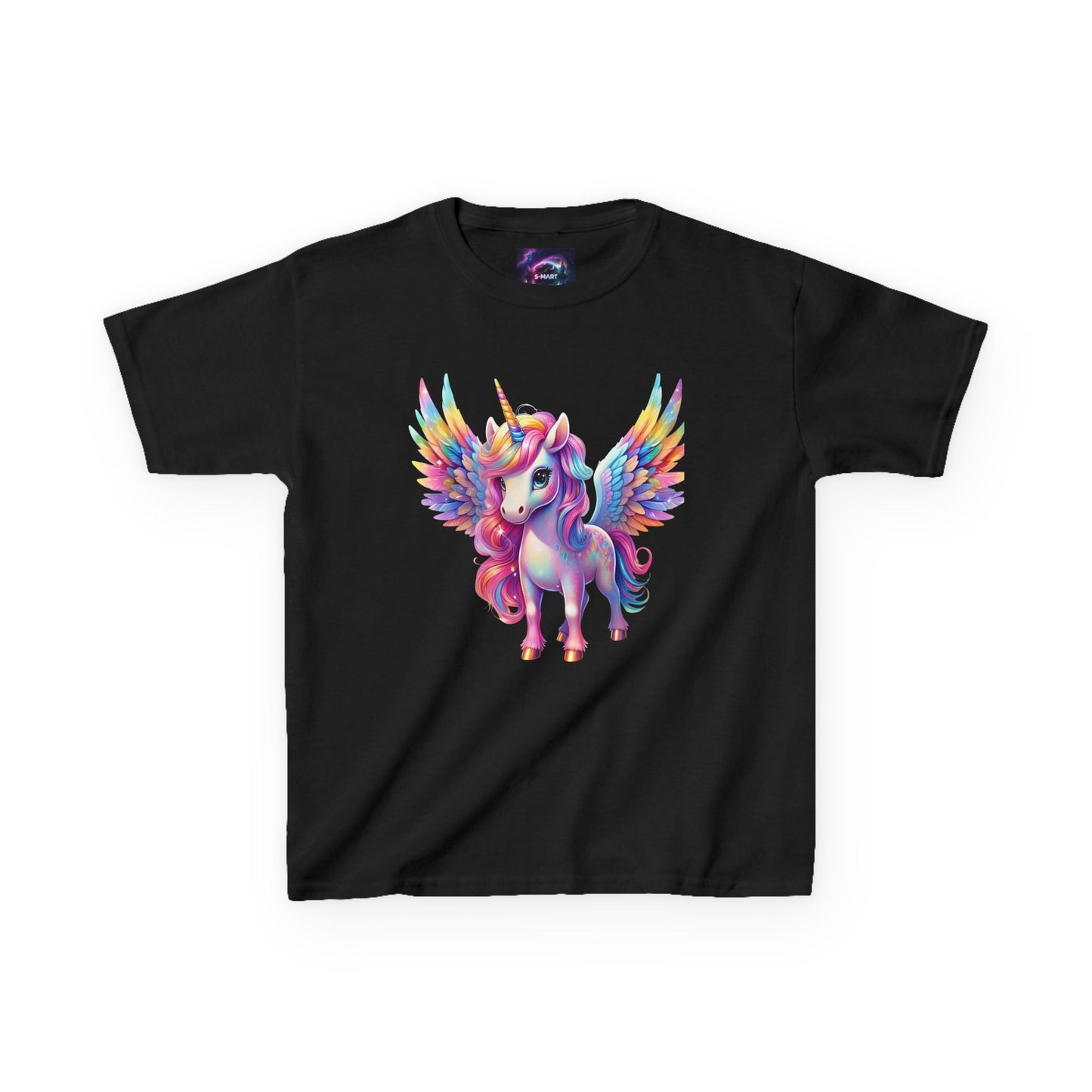 Colorful Unicorn Kids Heavy Cotton Tee - Fun & Whimsical Shirt for Magical Play