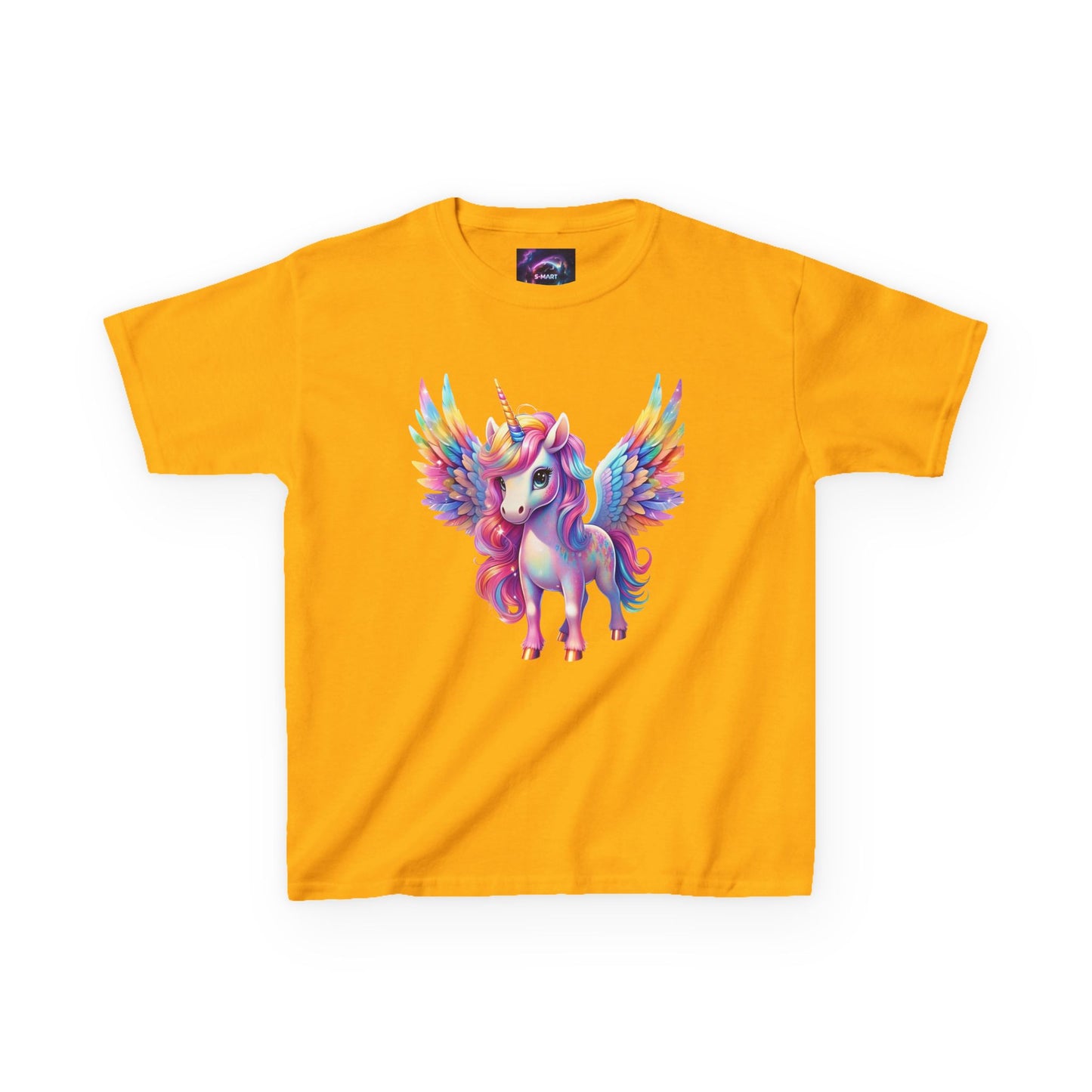 Colorful Unicorn Kids Heavy Cotton Tee - Fun & Whimsical Shirt for Magical Play