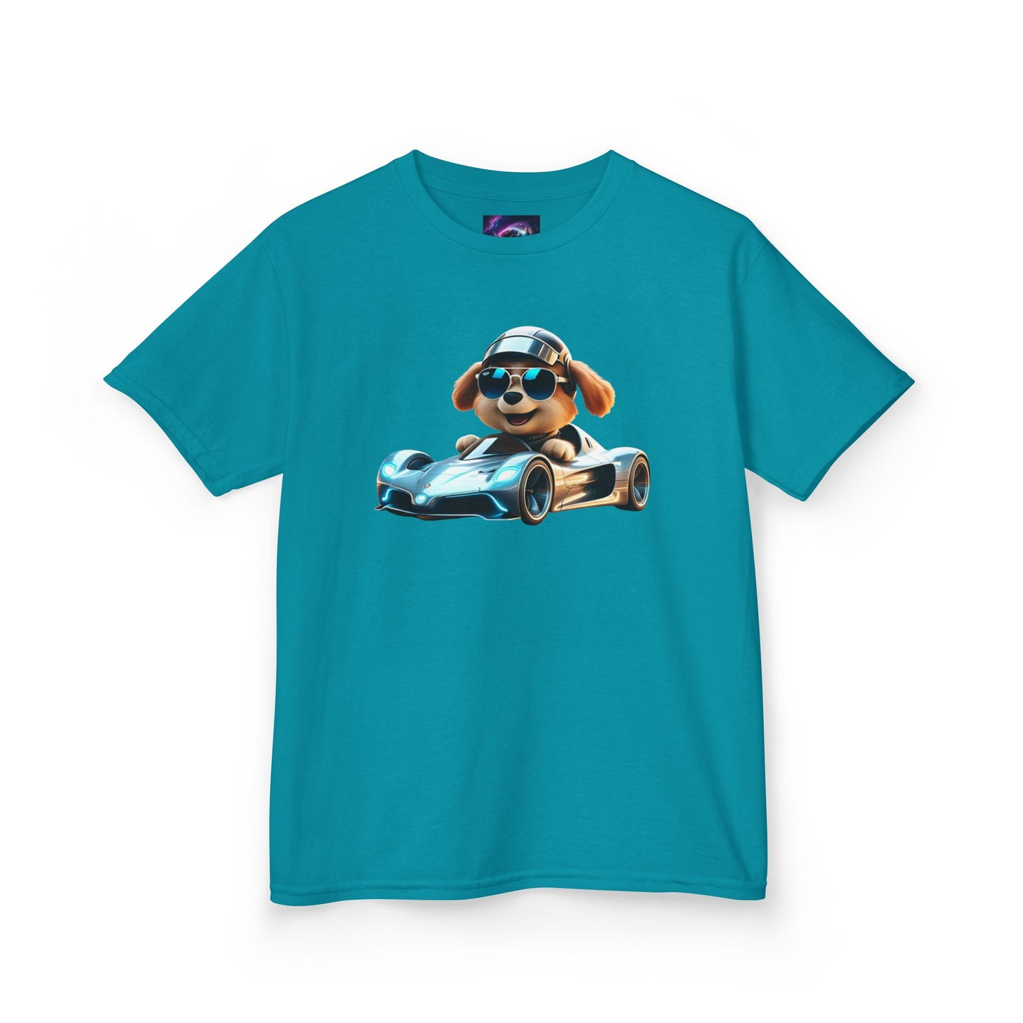 Cool Dog Racing Kids Tee - Fun Lightweight Cotton T-Shirt for Young Speedsters
