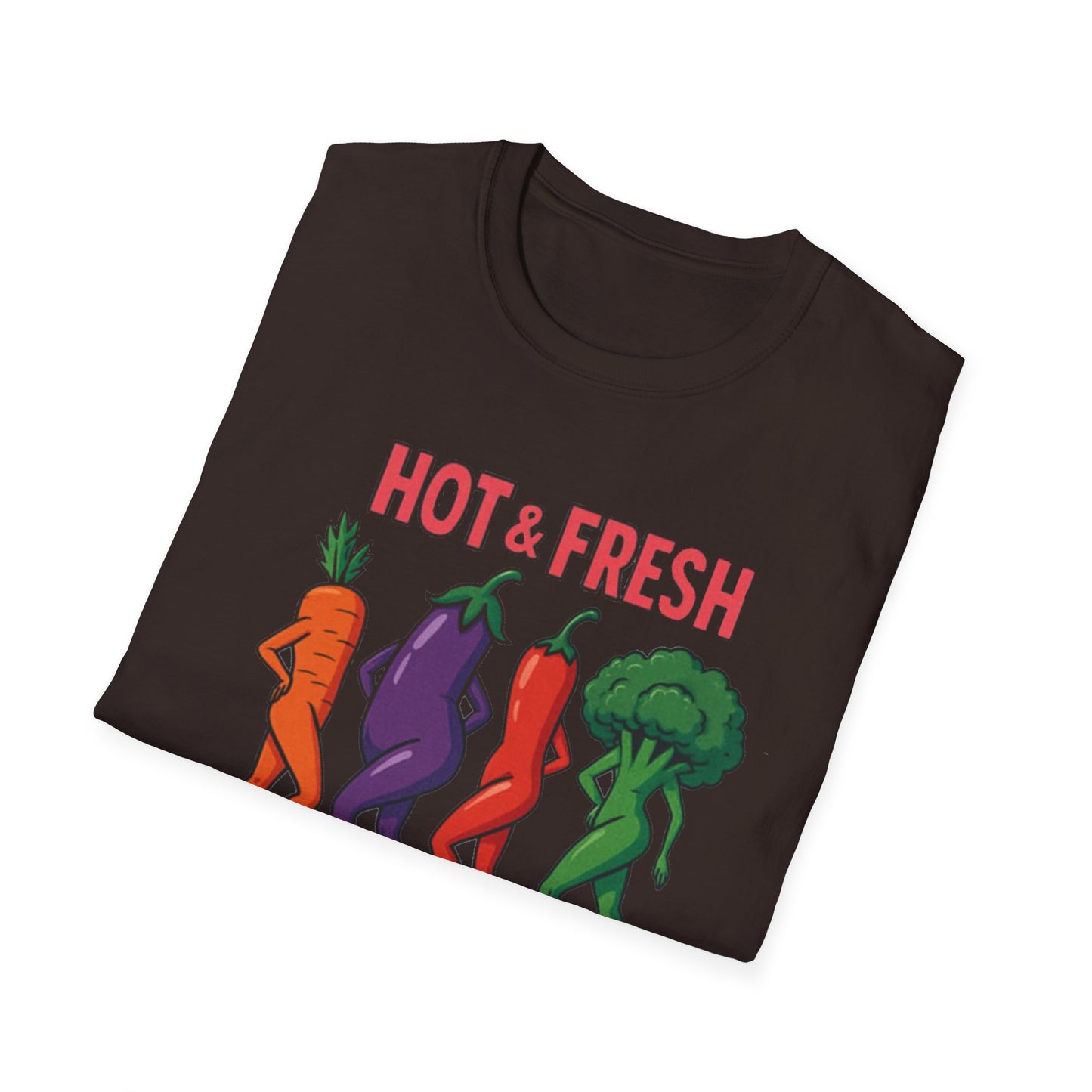 Hot & Fresh Vegetable Graphic T-Shirt, Fun Unisex Tee, Cute Foodie Gift, Summer Outfit, Vegan Fashion Statement