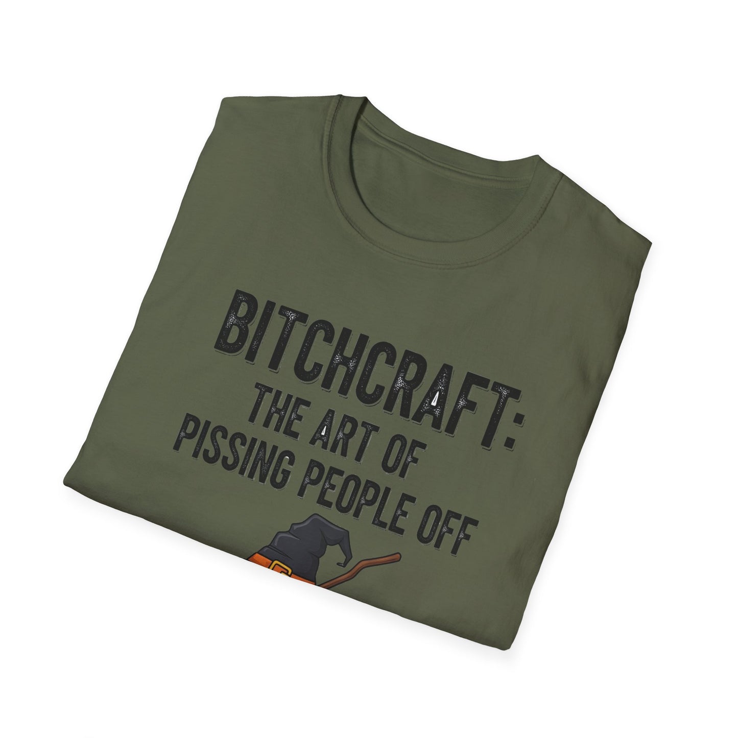 Witchcraft Bitchcraft The Art Of Pissing People Off Unisex T-Shirt | Magic Lover Gift, Halloween Apparel, Art of Spell Casting Tee, Mystical Fashion