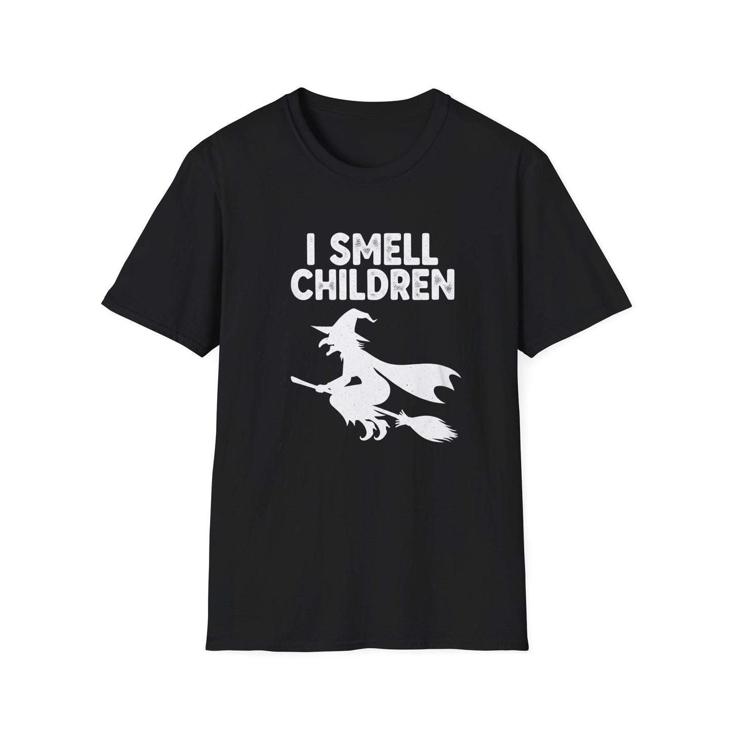 Funny I Smell Children Witch Parity Unisex Softstyle T-Shirt - I Smell Children, Gift for Parents, Humor Tee, Casual Wear, Halloween Party, Fun Outfit