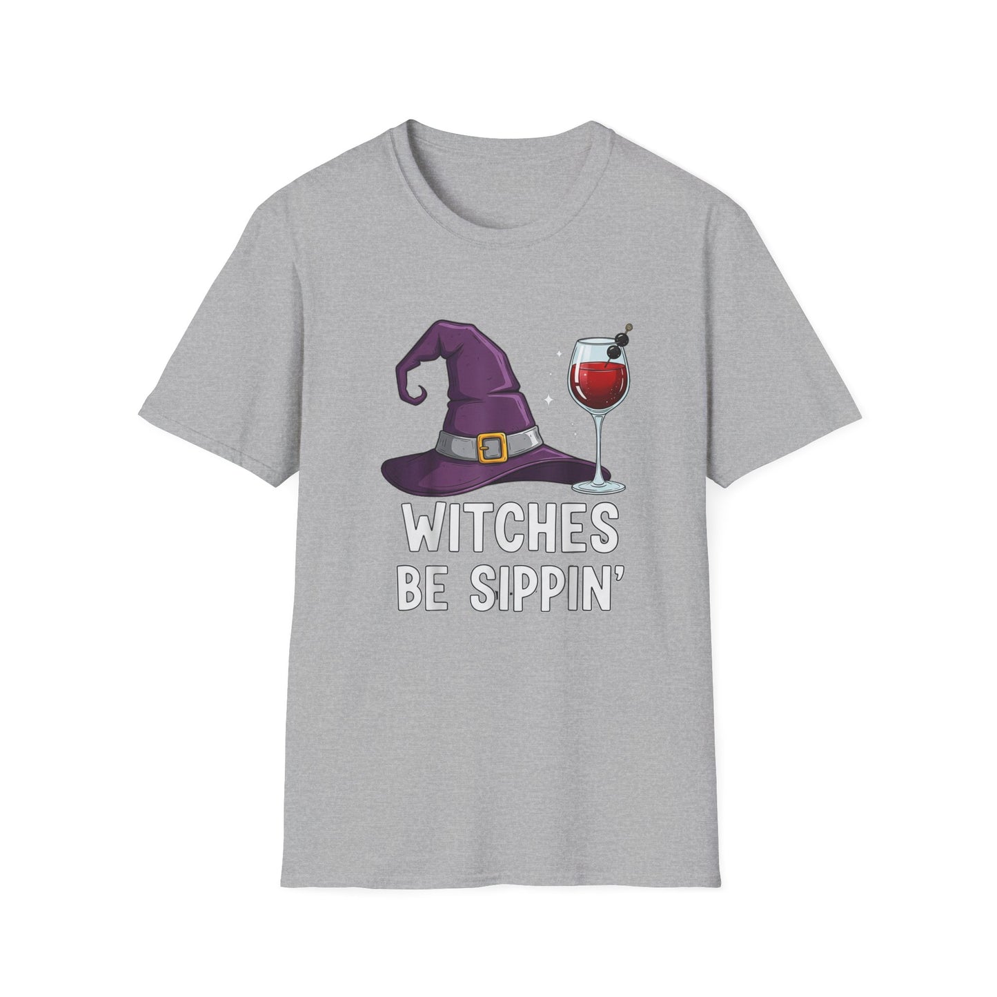 Witches Be Sippin' Unisex Softstyle T-Shirt | Spooky Season Tee, Halloween Gift, Witchy Apparel, Casual Wear, Festival Shirt