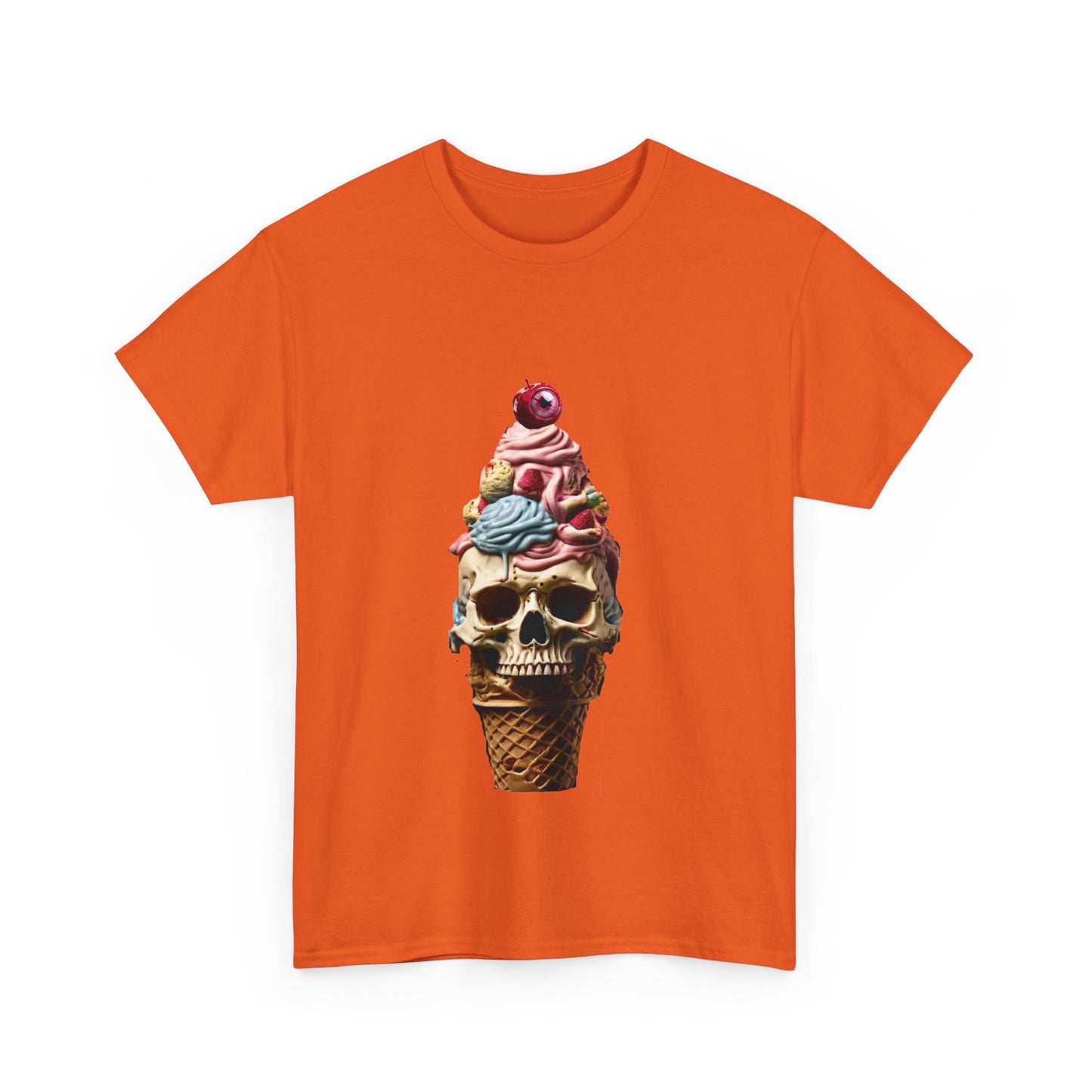 Skull Ice Cream Unisex Heavy Cotton Tee - S-Mart Shop Smart Treasures