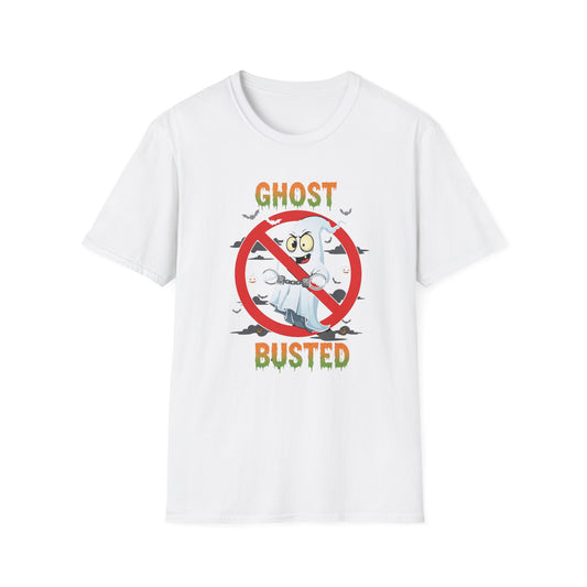 Ghost Busted T-Shirt, Unisex Humor Tee, Halloween Shirt, Casual Wear, Gift for Ghost Lovers