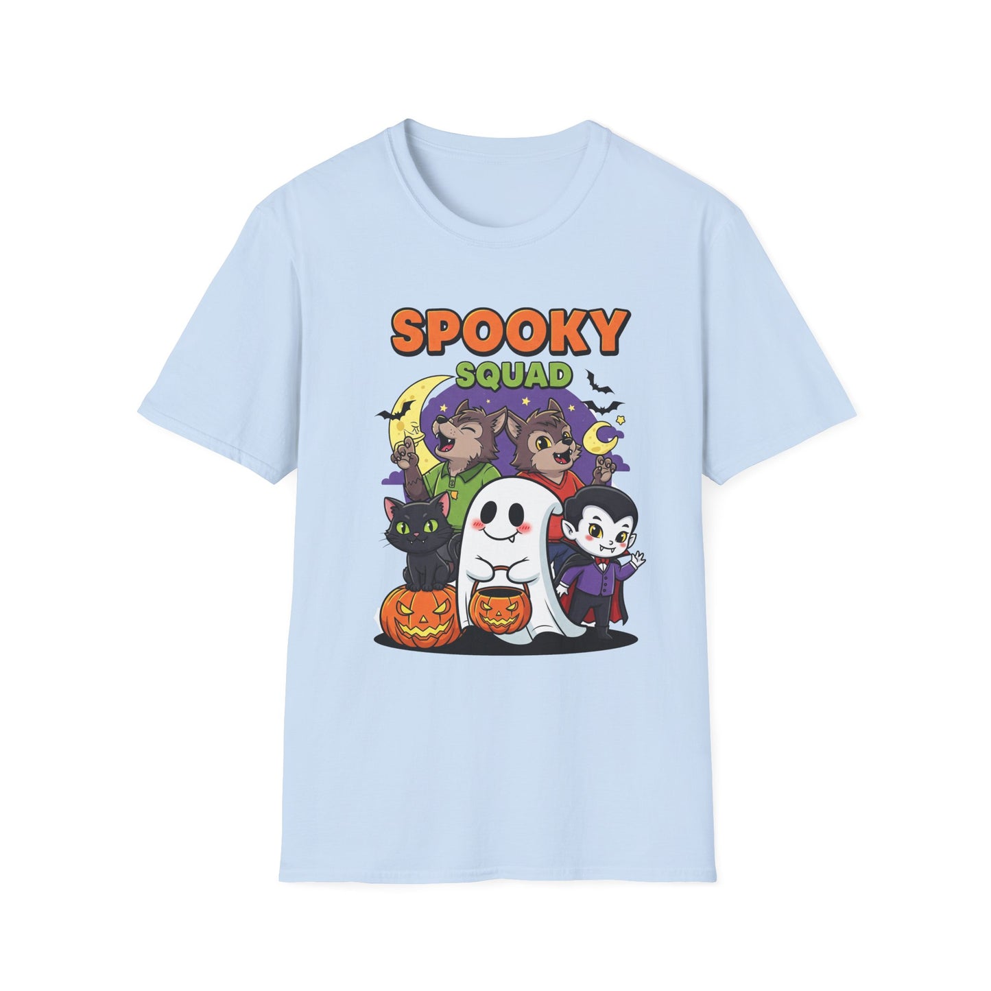 Spooky Squad T-Shirt, Halloween Tee, Cute Ghost Shirt, Unisex Graphic Tee, Fall Fashion, Trick or Treat T-Shirt