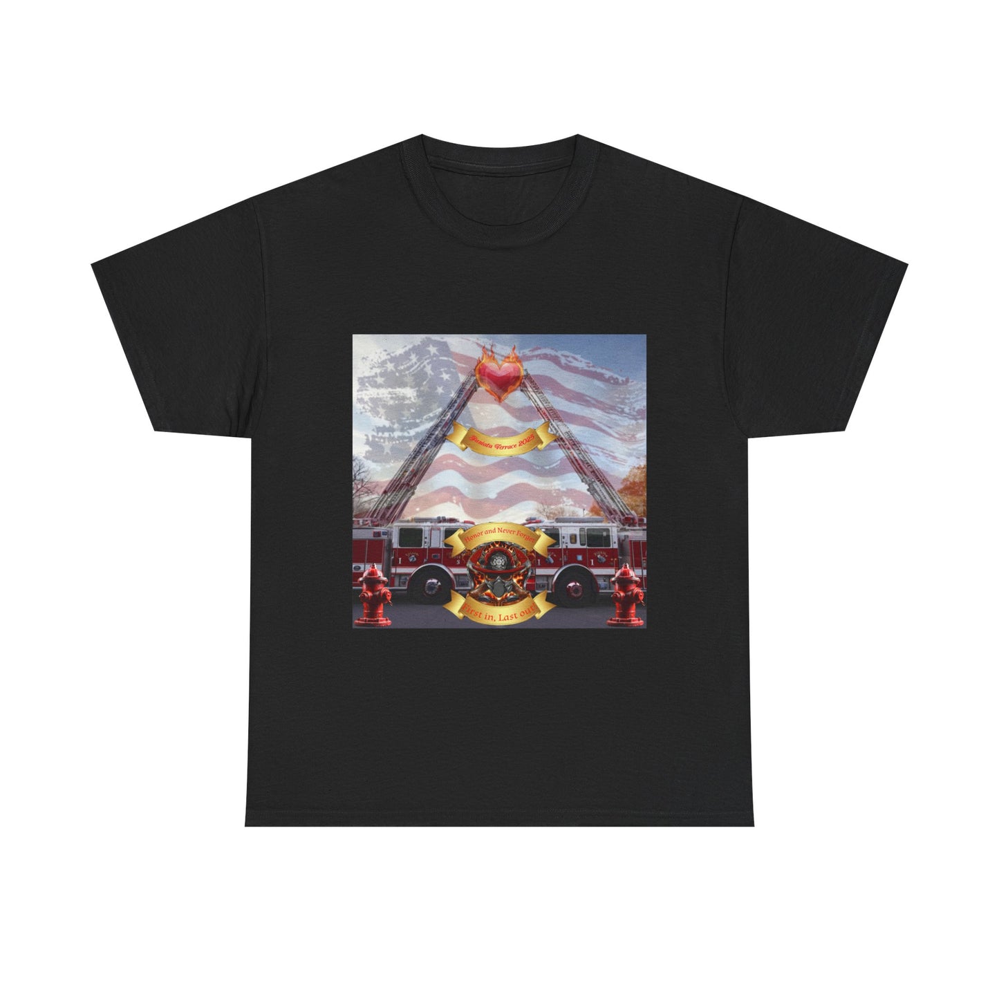 The Juniata Terrace Fire 2025 Honor Patriotic Firefighter T-Shirt