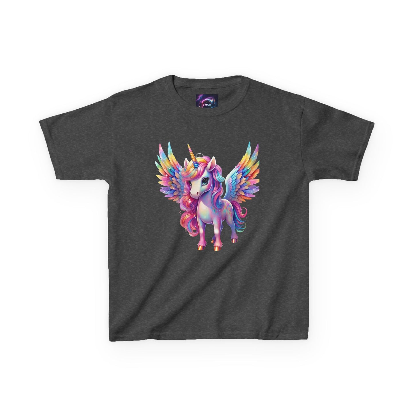 Colorful Unicorn Kids Heavy Cotton Tee - Fun & Whimsical Shirt for Magical Play