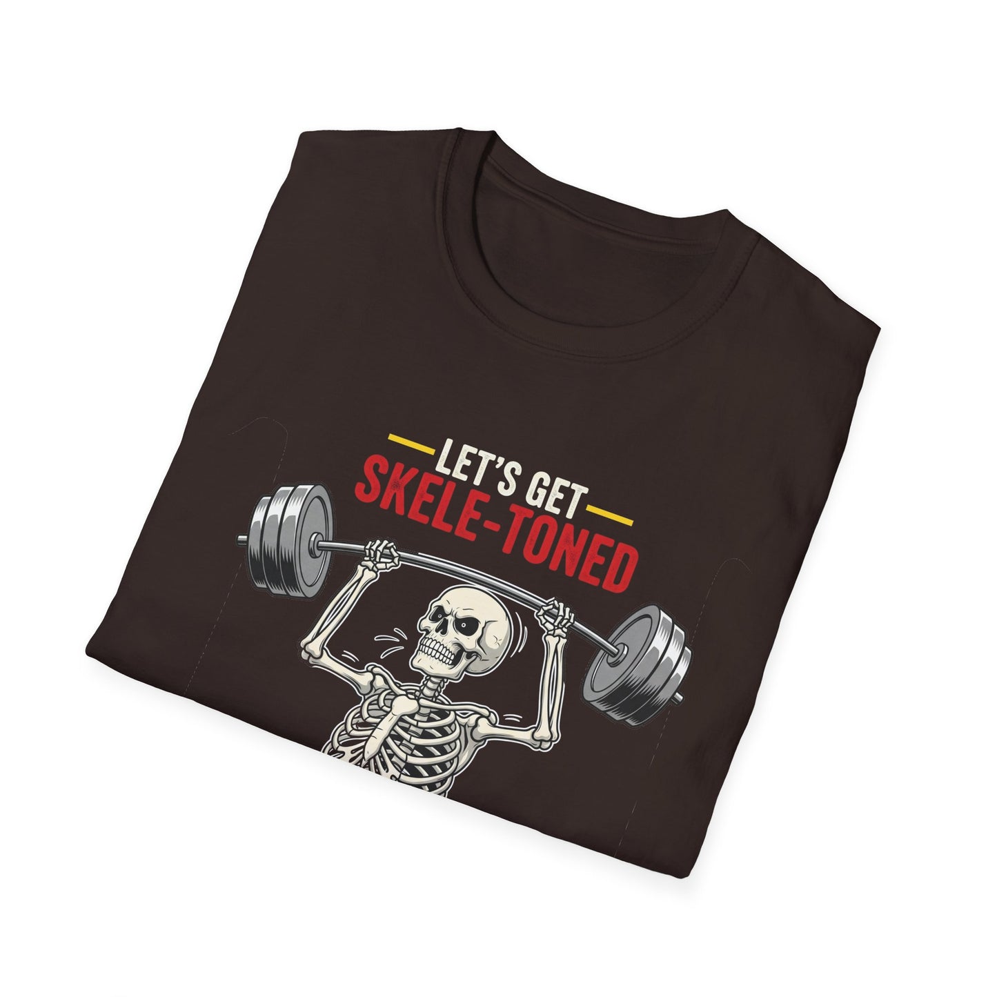 Let's Get Skele-Toned Halloween T-Shirt | Funny Fitness Tee, Unisex Halloween Apparel, Spooky Gym Shirt, Skeleton Workout Top, Unique Gift