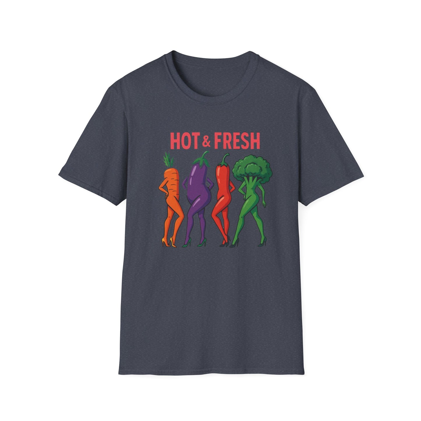 Hot & Fresh Vegetable Graphic T-Shirt, Fun Unisex Tee, Cute Foodie Gift, Summer Outfit, Vegan Fashion Statement
