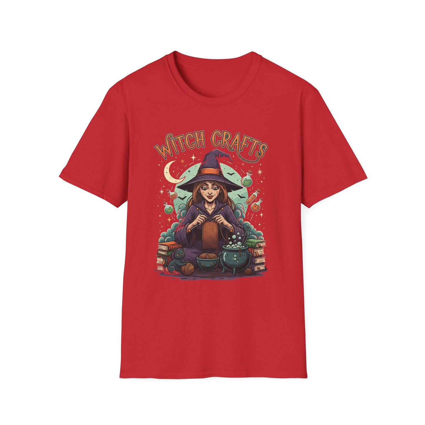 Witchcrafts Unisex Softstyle T-Shirt | Spooky Halloween Tee, Witchy Apparel, Gift for Witches, Retro Graphic Shirt, Autumn Fashion