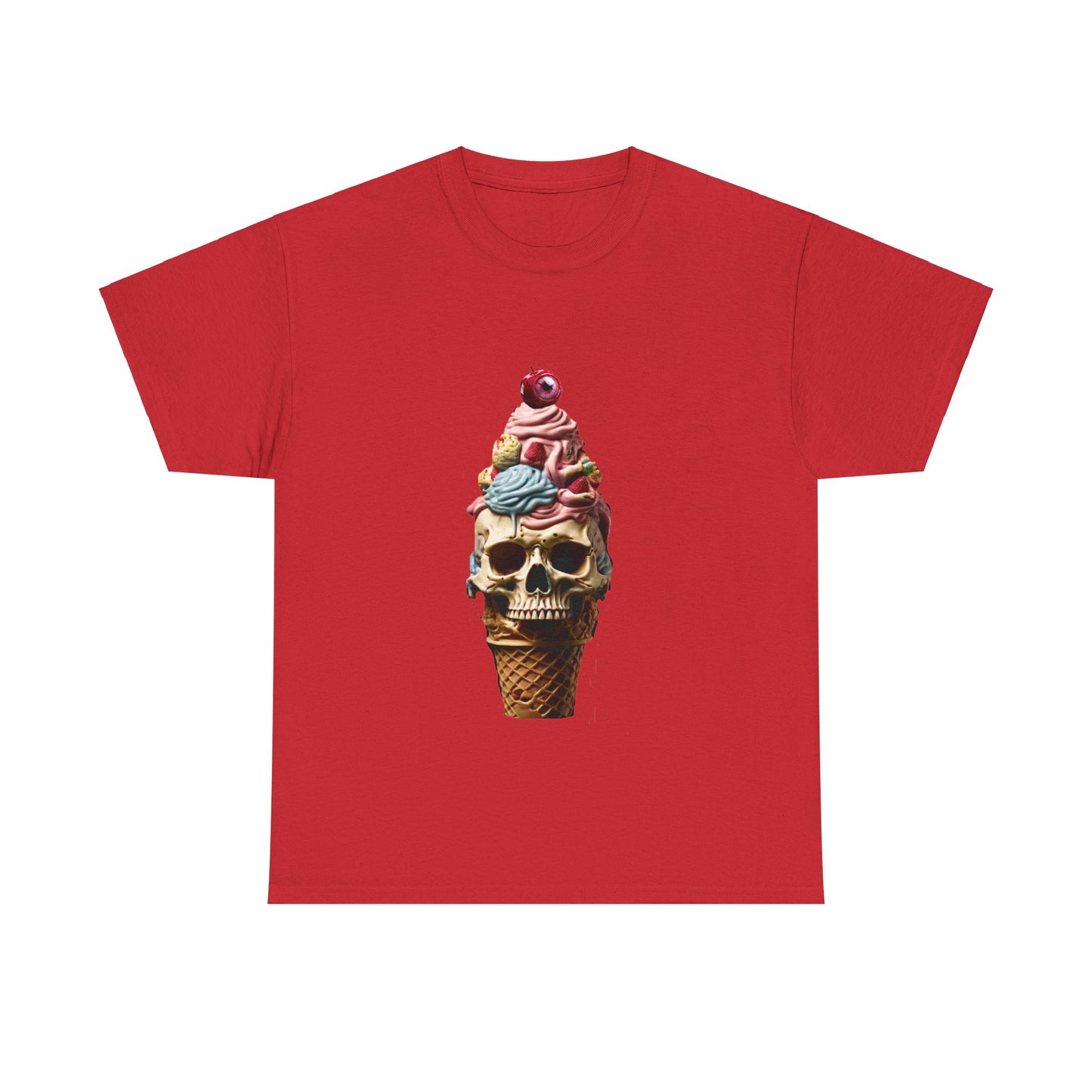 Skull Ice Cream Unisex Heavy Cotton Tee - S-Mart Shop Smart Treasures