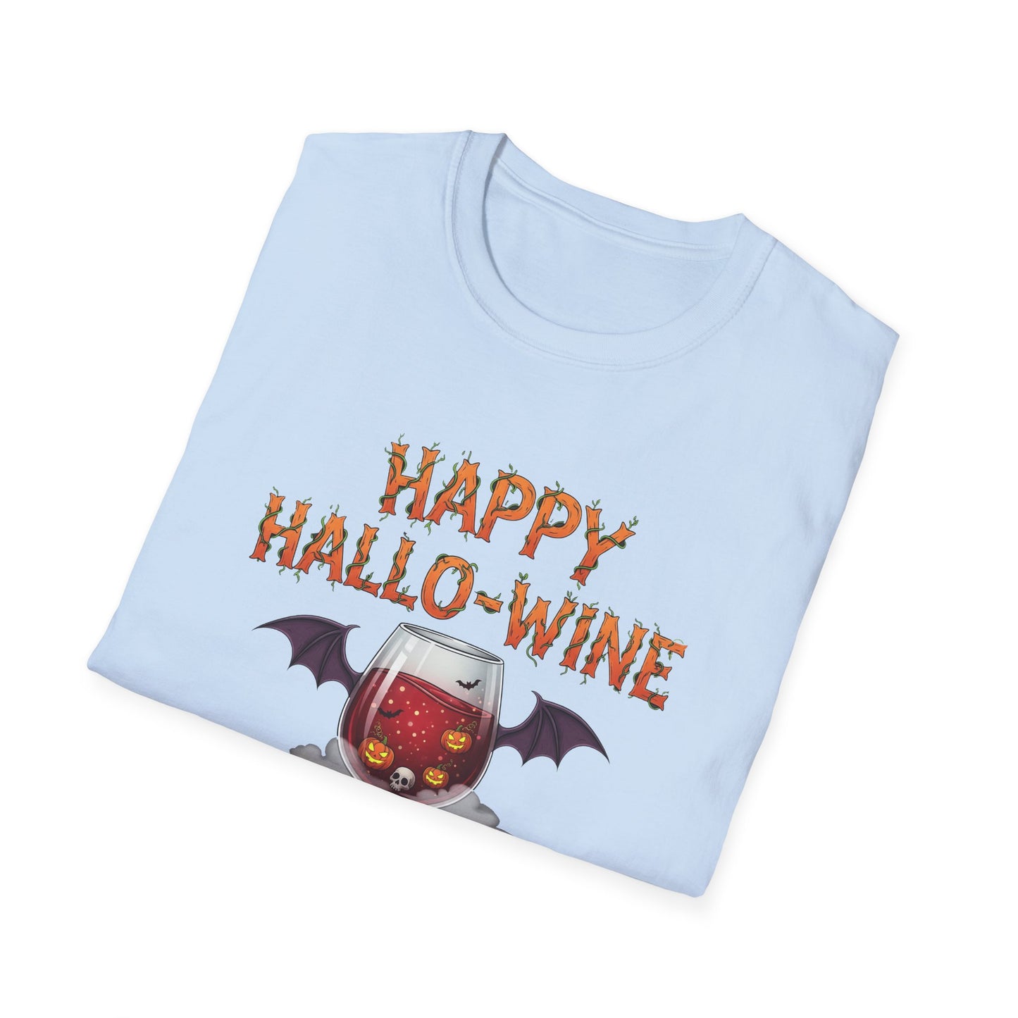 Happy Halloween Wine T-Shirt, Fun Costume Tee, Unisex Graphic Shirt, Spooky Party Wear, Gift for Wine Lovers