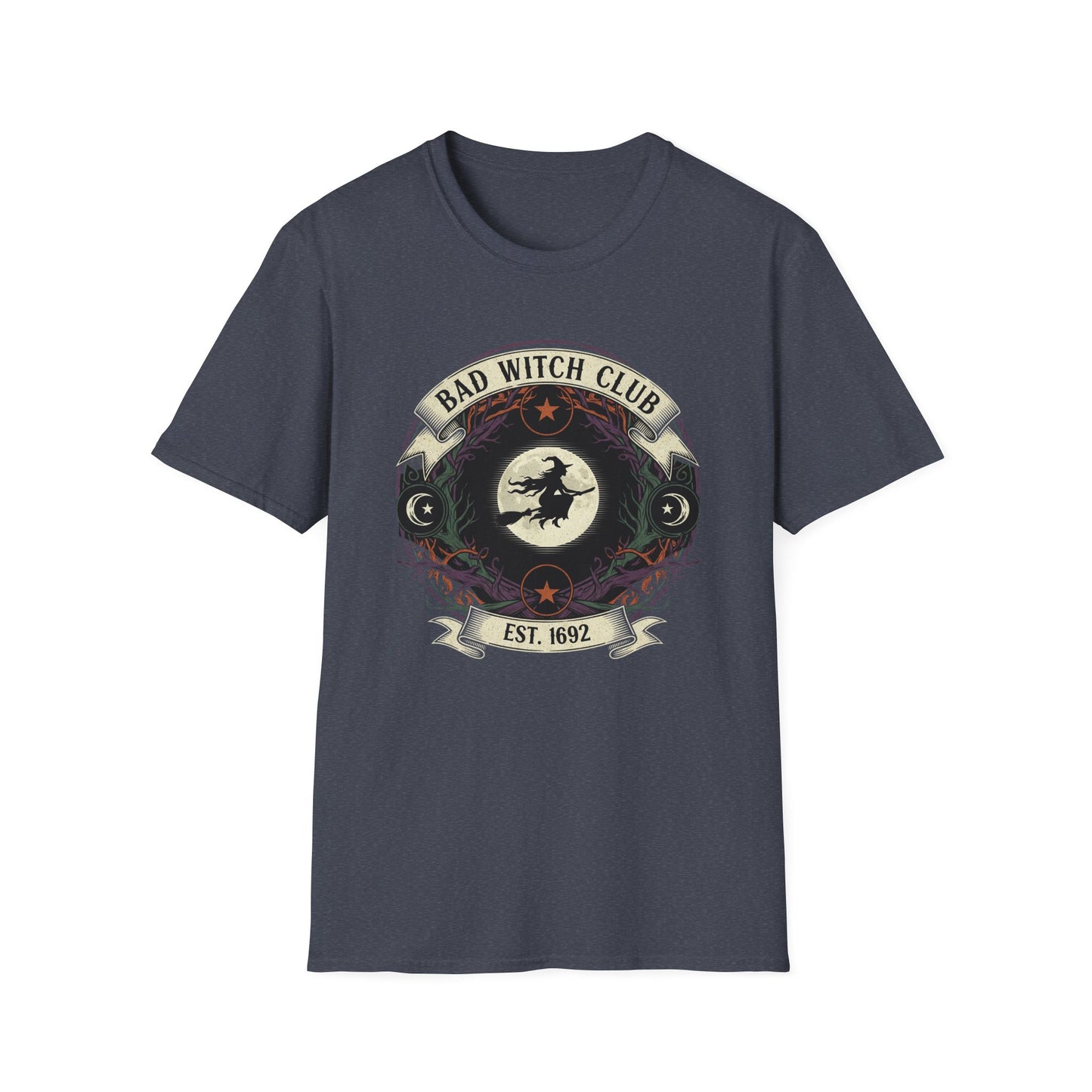 Unisex Bad Witch Club T-Shirt | Boho Style Tee, Witchy Gifts, Halloween Outfit, Casual Wear, Occult Apparel