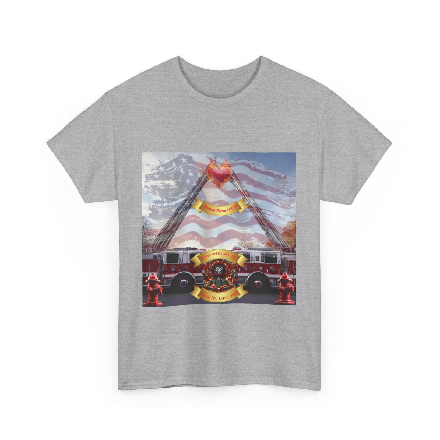 The Juniata Terrace Fire 2025 Honor Patriotic Firefighter T-Shirt
