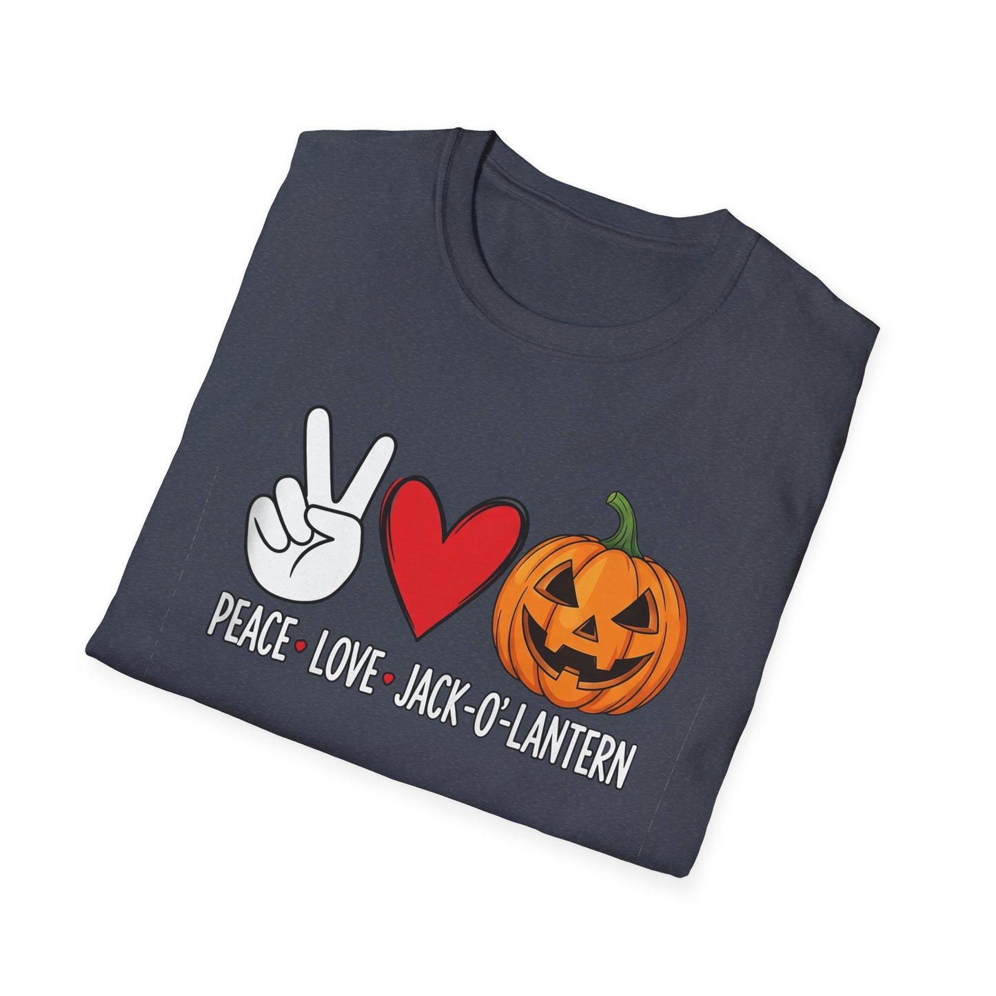 Fall Vibes Graphic T-Shirt, Pumpkin Love Tee, Unisex Halloween Shirt, Peace Love Pumpkin, Autumn Fashion Top