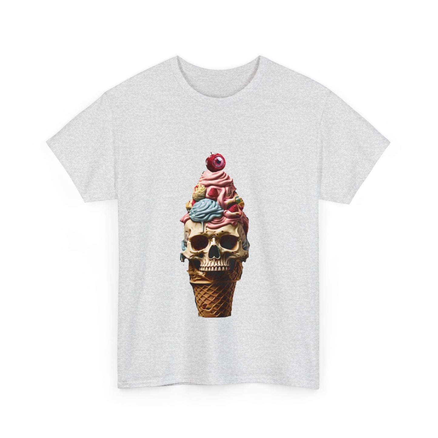 Skull Ice Cream Unisex Heavy Cotton Tee - S-Mart Shop Smart Treasures