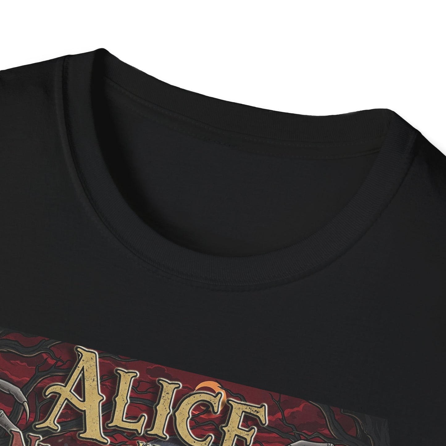 Alice in Nightmareland T-Shirt, Unisex Graphic Tee, Horror Theme Shirt, Perfect for Halloween, Alice in Wonderland Fans, Gift Idea