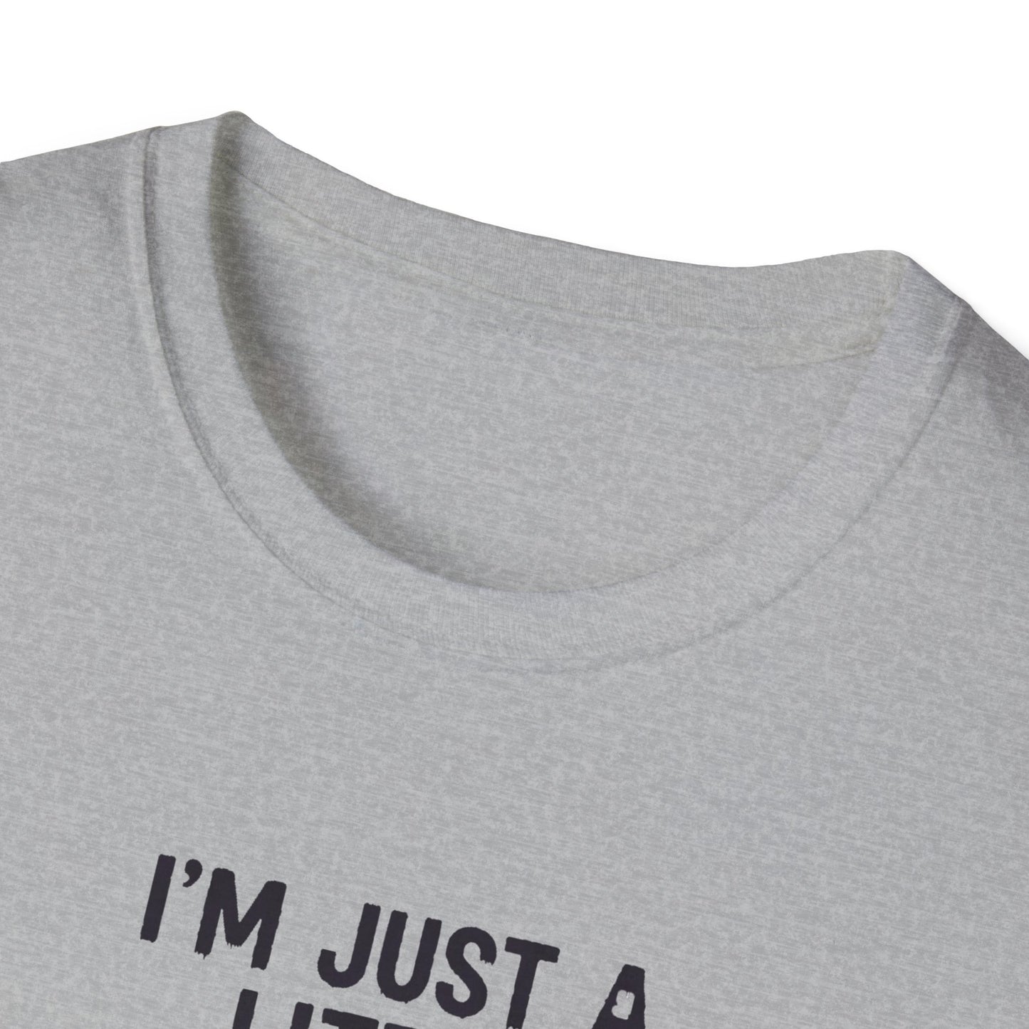 Cute I'm Just A Little Batty Graphic Tee, Funny Halloween T-Shirt, Gift for Bat Lovers, Unisex Softstyle Shirt, Quirky Casual Wear
