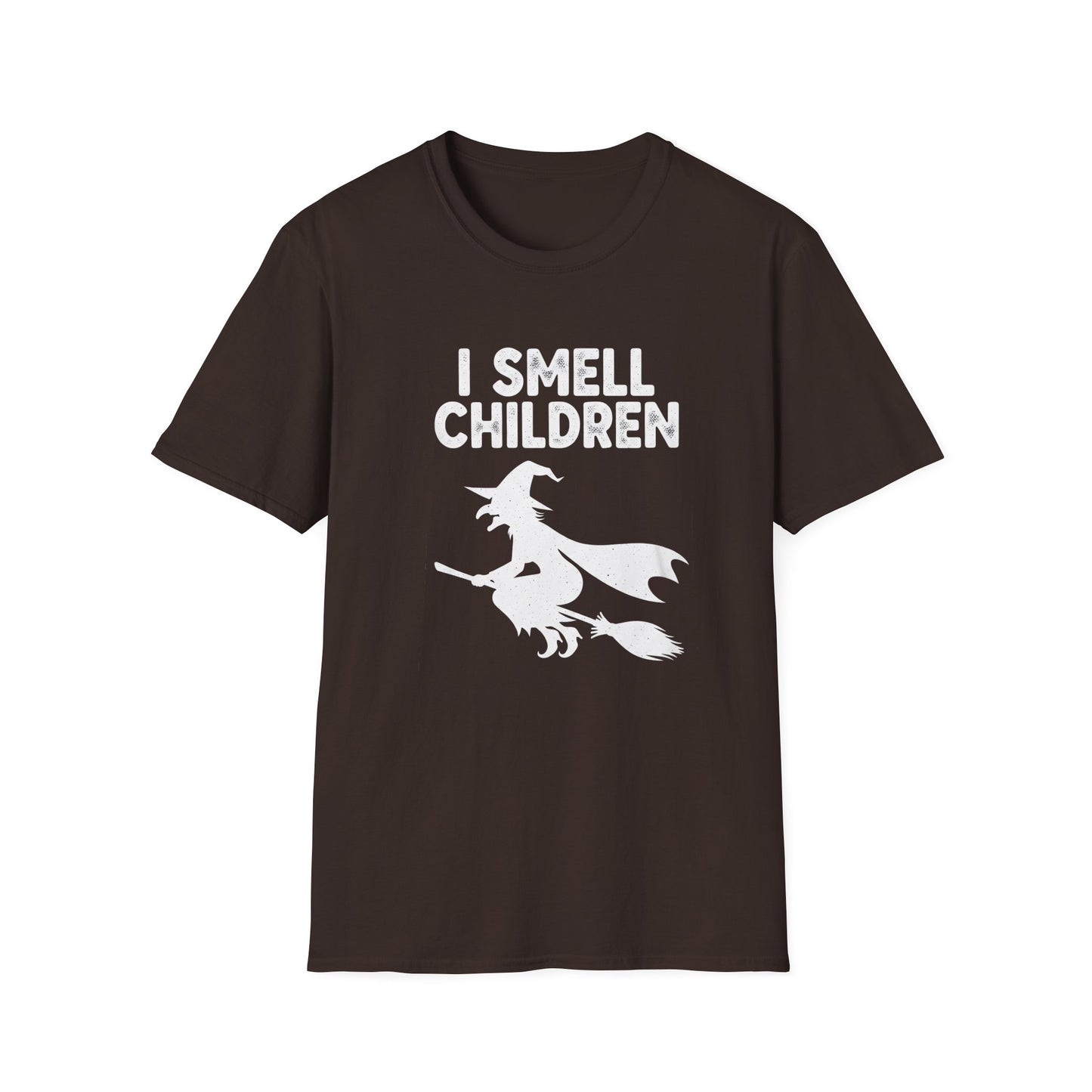 Funny I Smell Children Witch Parity Unisex Softstyle T-Shirt - I Smell Children, Gift for Parents, Humor Tee, Casual Wear, Halloween Party, Fun Outfit