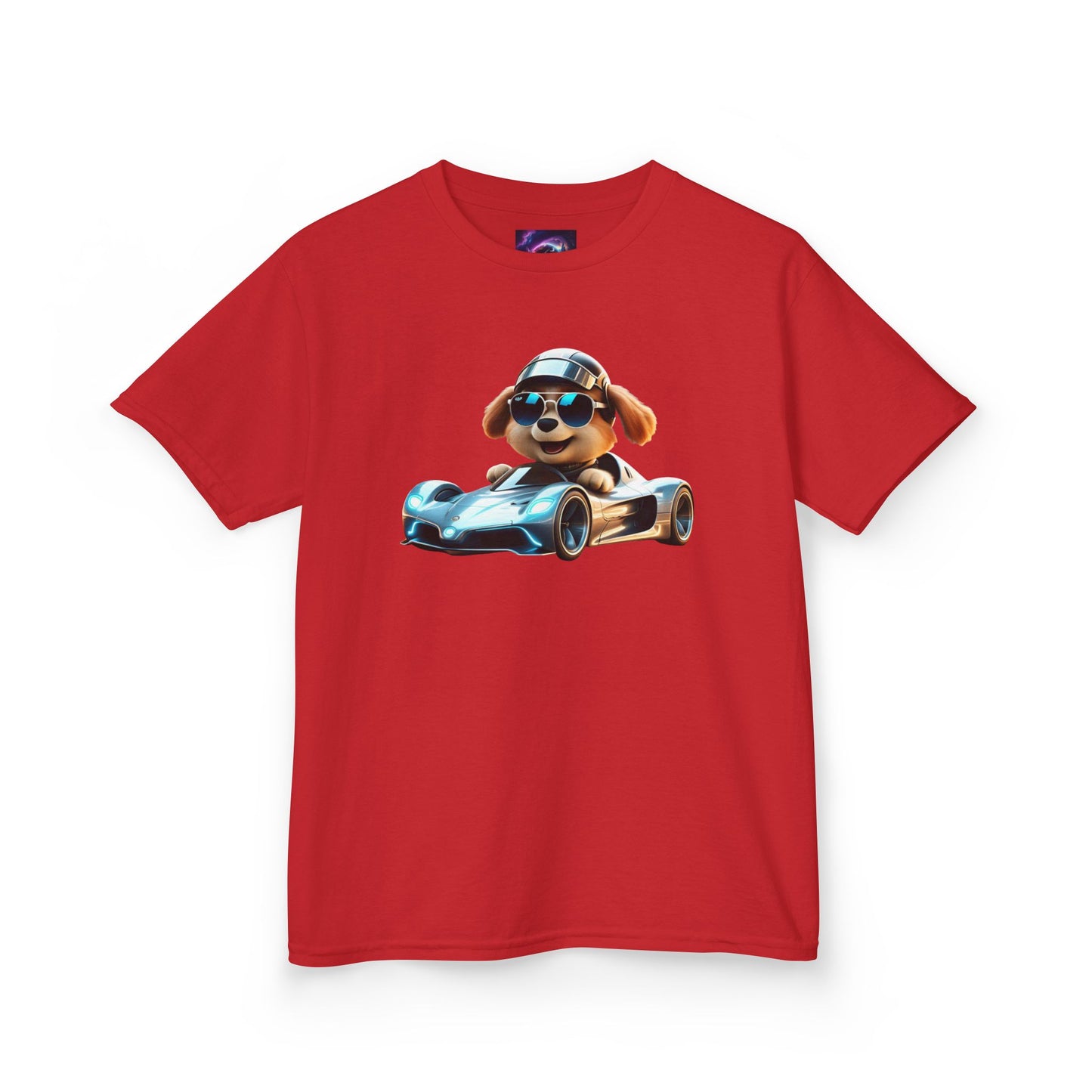 Cool Dog Racing Kids Tee - Fun Lightweight Cotton T-Shirt for Young Speedsters