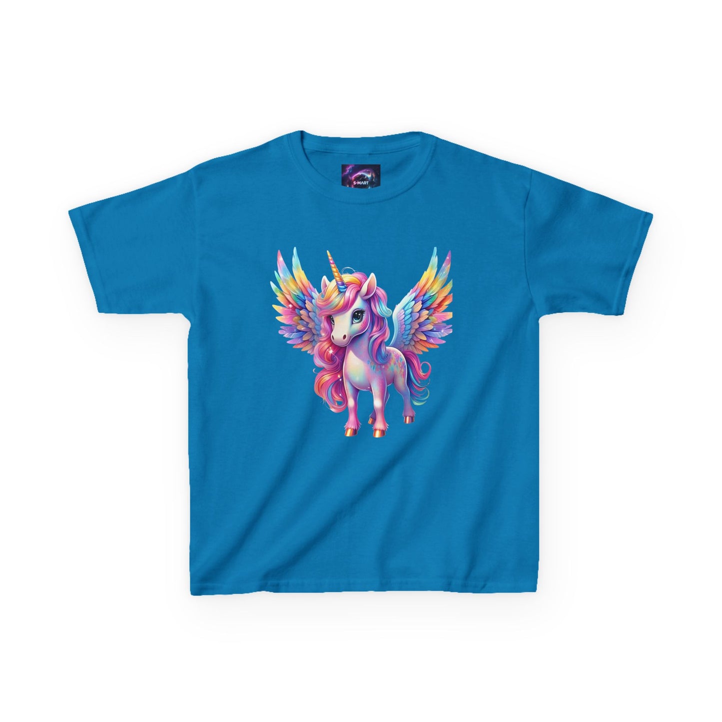 Colorful Unicorn Kids Heavy Cotton Tee - Fun & Whimsical Shirt for Magical Play