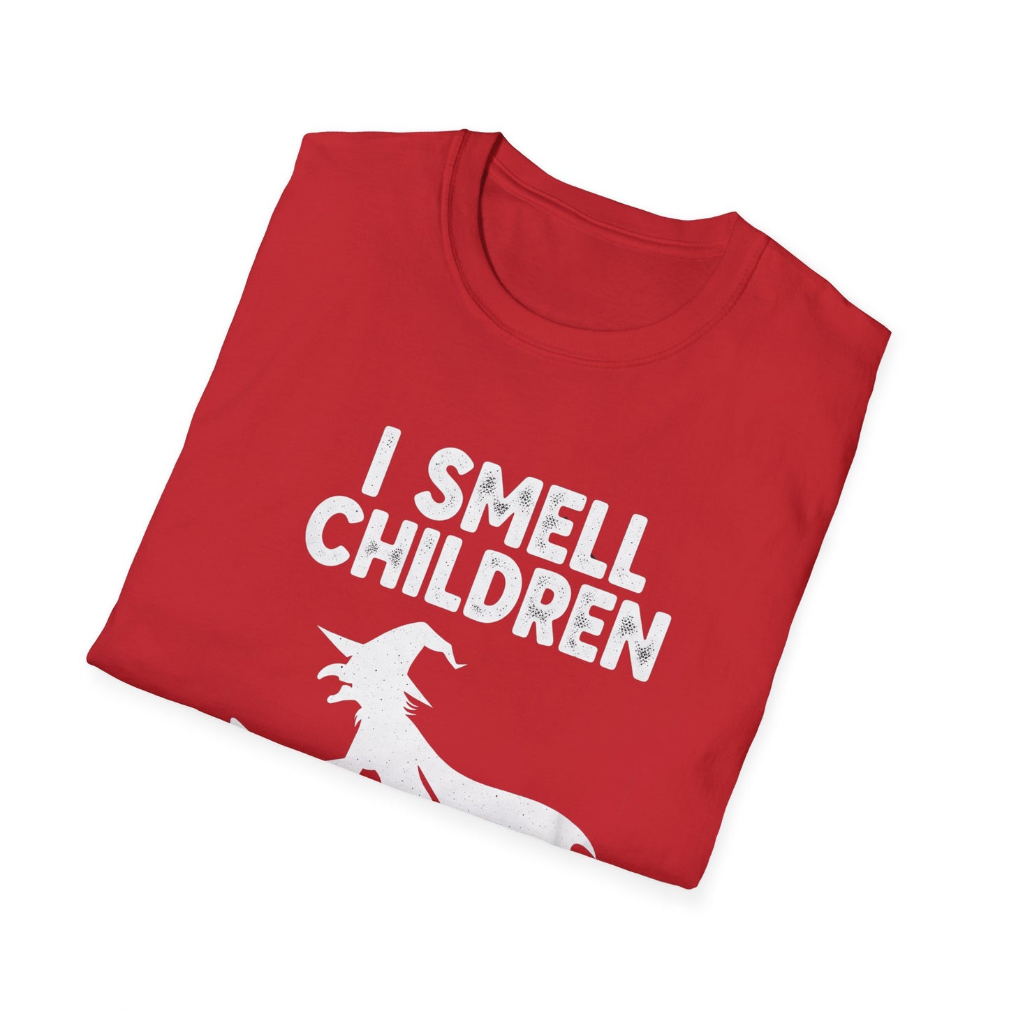 Funny I Smell Children Witch Parity Unisex Softstyle T-Shirt - I Smell Children, Gift for Parents, Humor Tee, Casual Wear, Halloween Party, Fun Outfit
