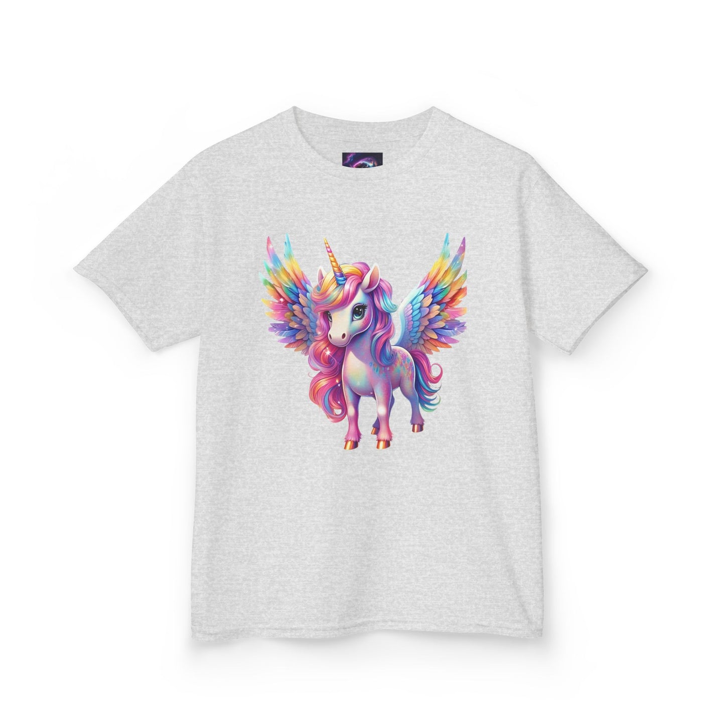 Colorful Unicorn Kids Heavy Cotton Tee - Fun & Whimsical Shirt for Magical Play