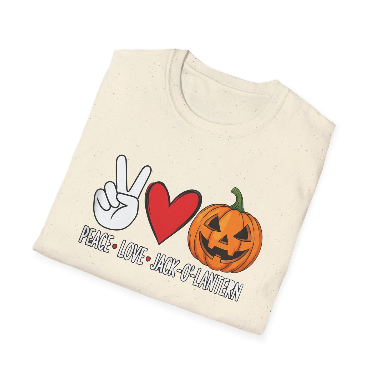 Fall Vibes Graphic T-Shirt, Pumpkin Love Tee, Unisex Halloween Shirt, Peace Love Pumpkin, Autumn Fashion Top