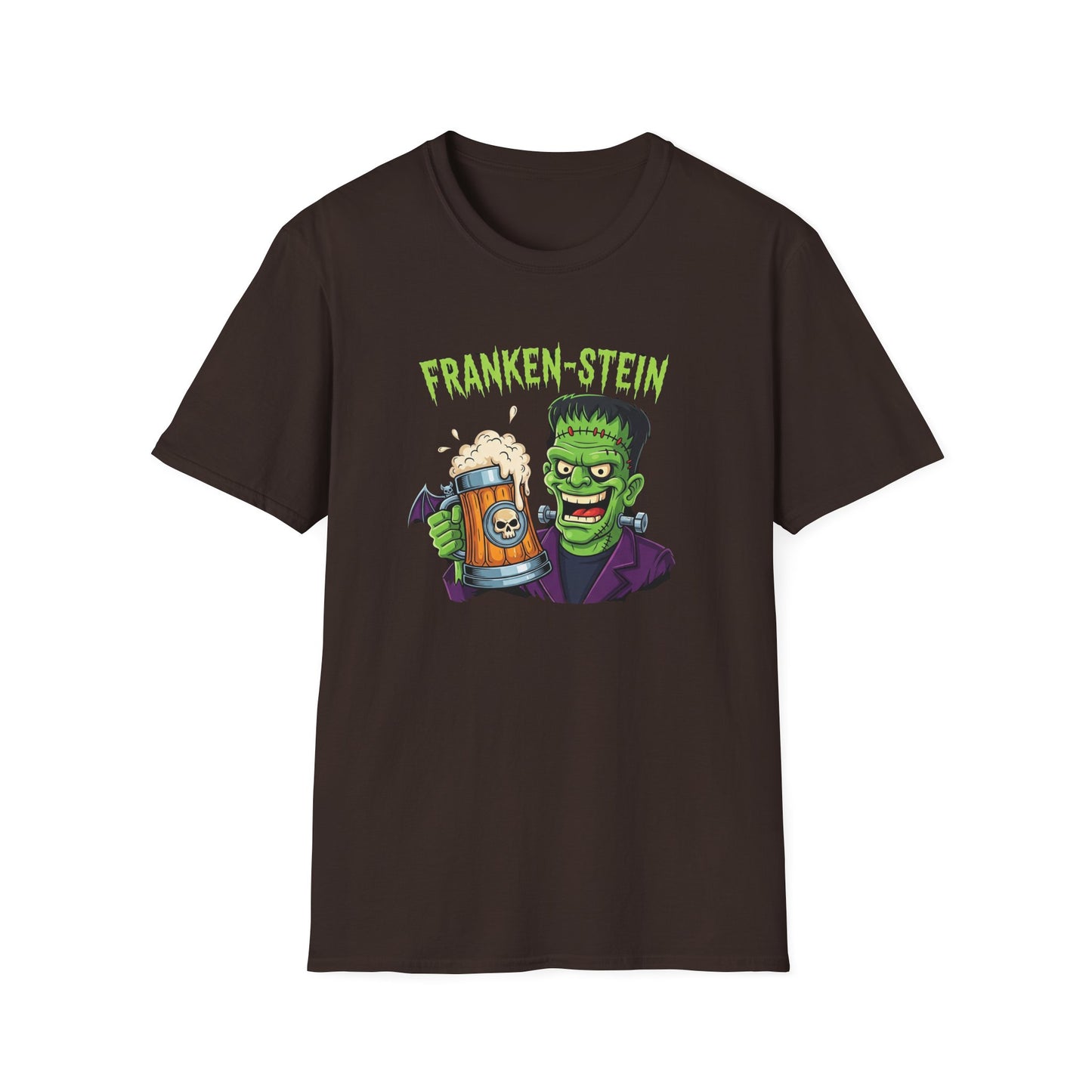 Franken-stein Beer T-Shirt, Spooky Halloween Apparel, Unisex Graphic Tee, Monster Mash Party Shirt, Halloween Costume Top, Beer Lover Gift