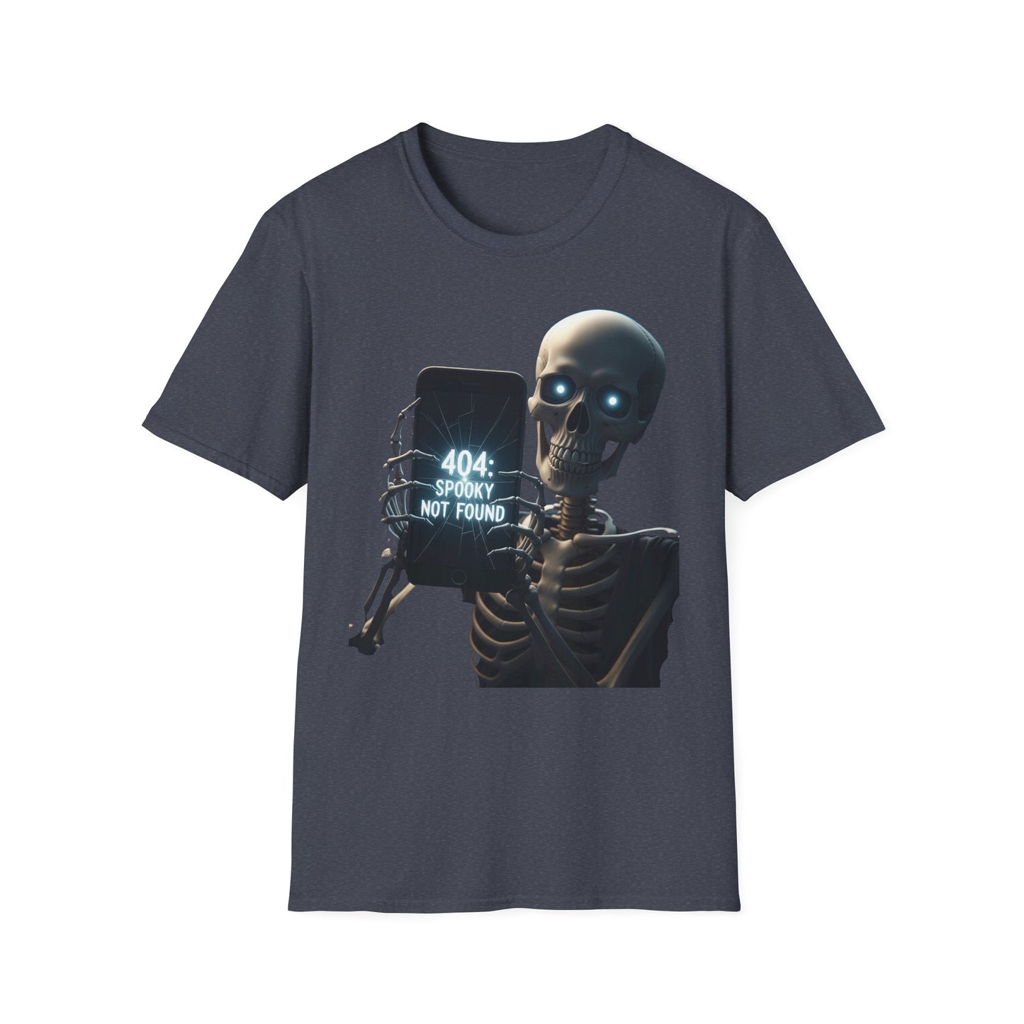 404 Spooky Not Found Skeleton T-Shirt, Halloween Tee, Unisex Graphic Shirt, Casual Wear, Fun Halloween Gift
