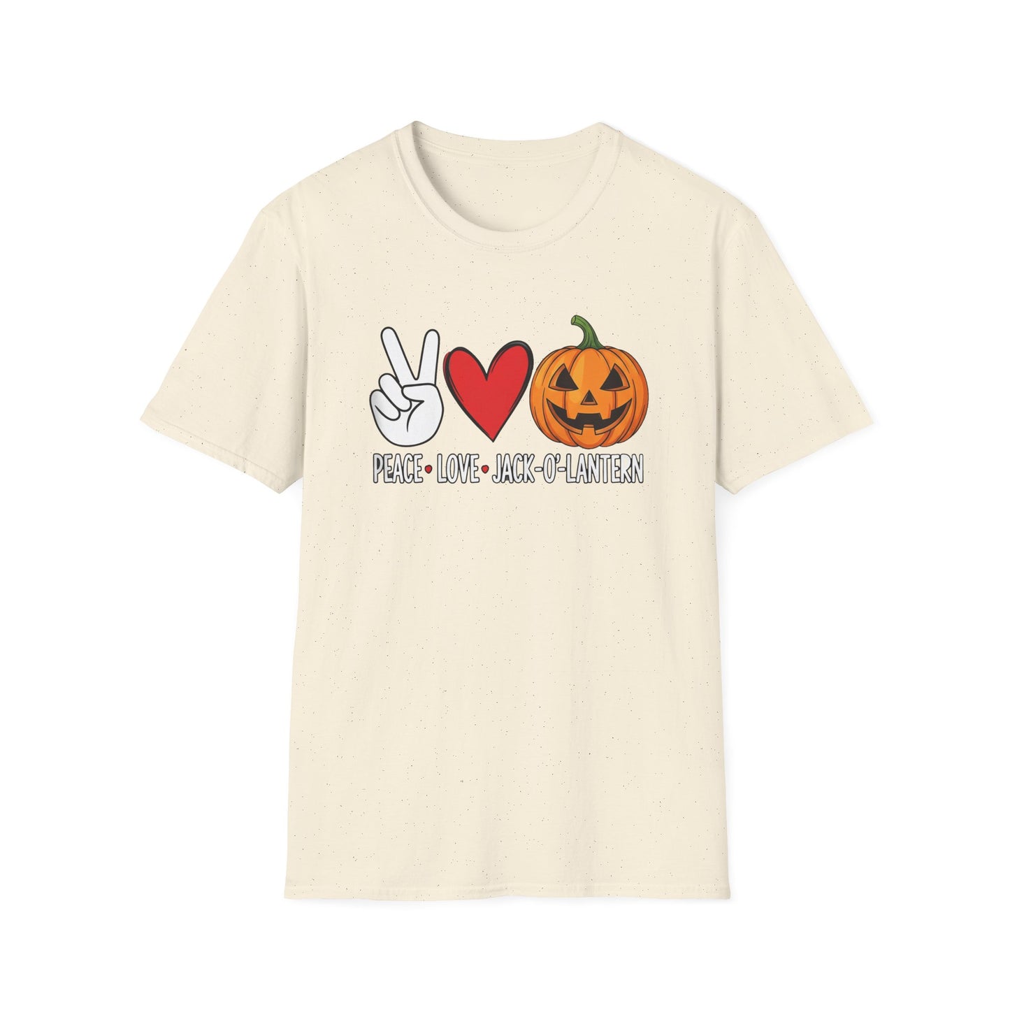 Fall Vibes Graphic T-Shirt, Pumpkin Love Tee, Unisex Halloween Shirt, Peace Love Pumpkin, Autumn Fashion Top
