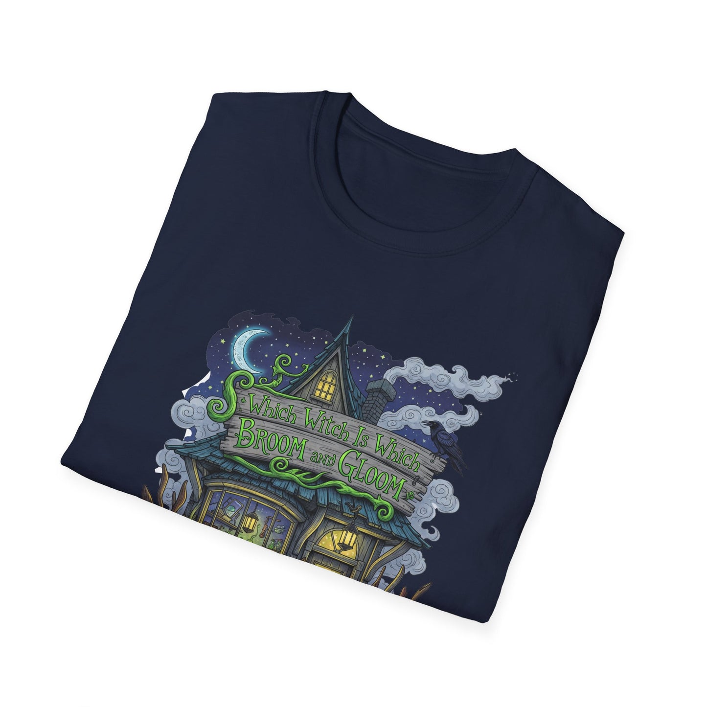 Halloween Which Witch Is Which Broom and Gloom Unisex T-Shirt, Spooky Shirt, Graphic Tee, Fall Apparel, Halloween Gift, Cozy Casual Wear