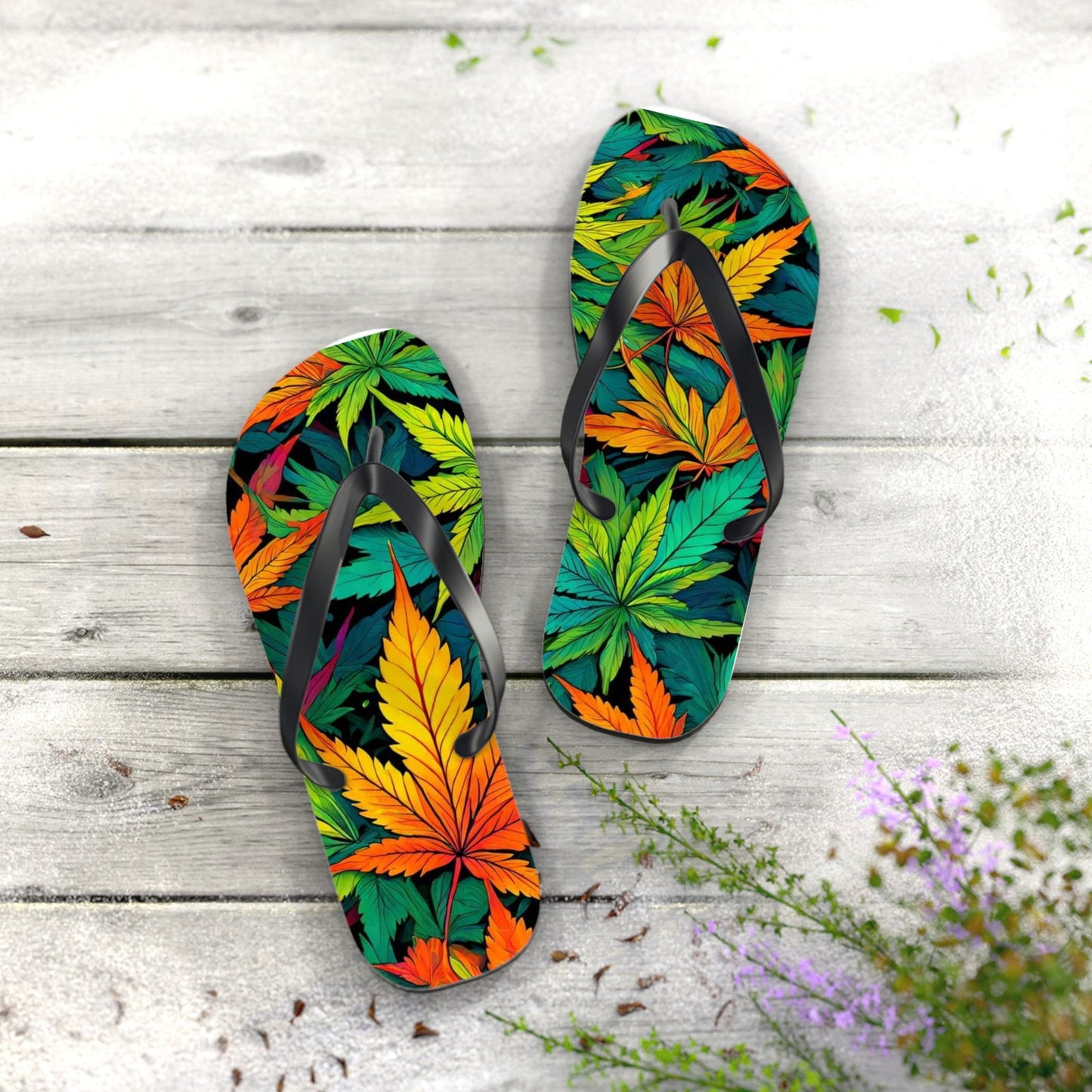 420 Happy Flip Flops - S-Mart Shop Smart Treasures