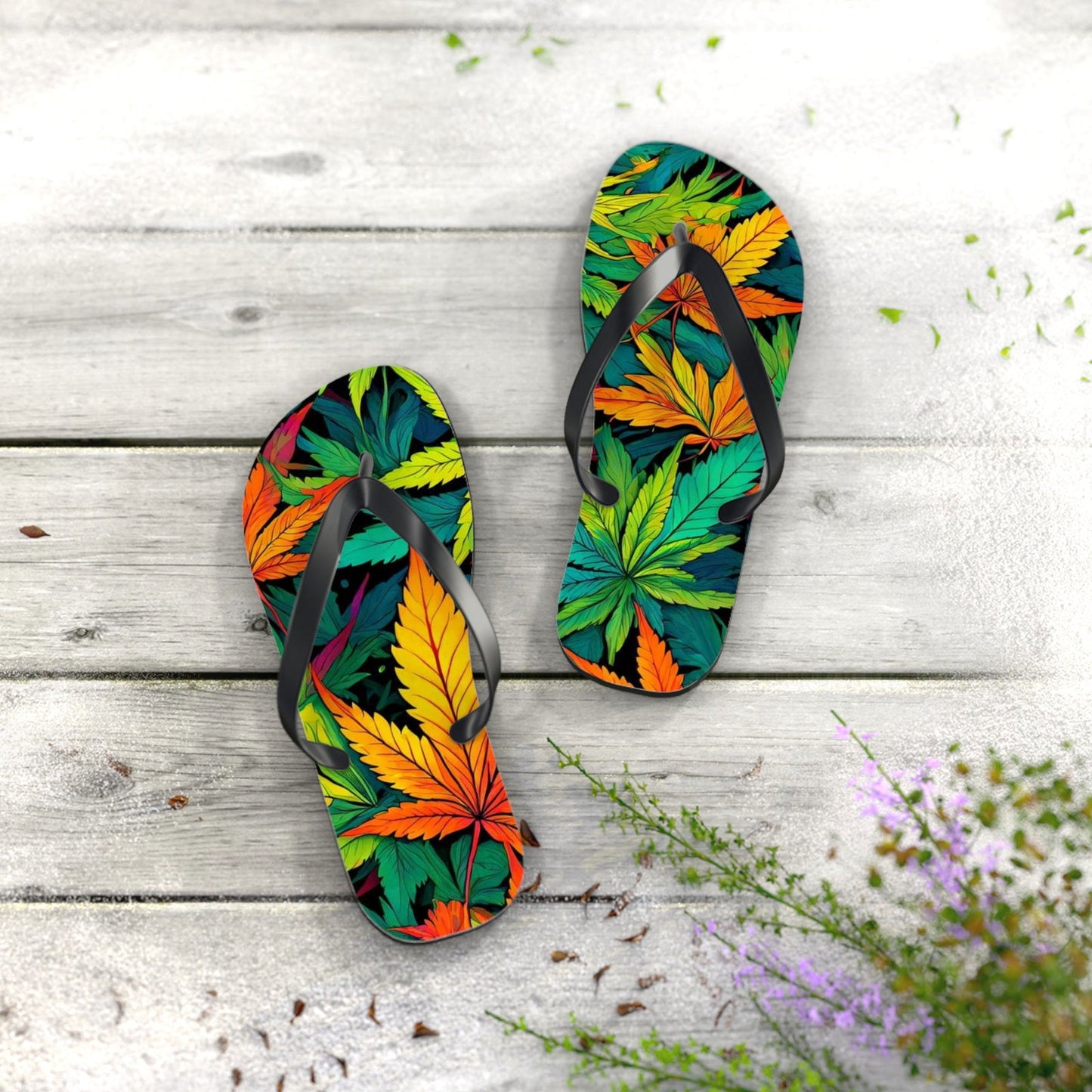 420 Happy Flip Flops - S-Mart Shop Smart Treasures
