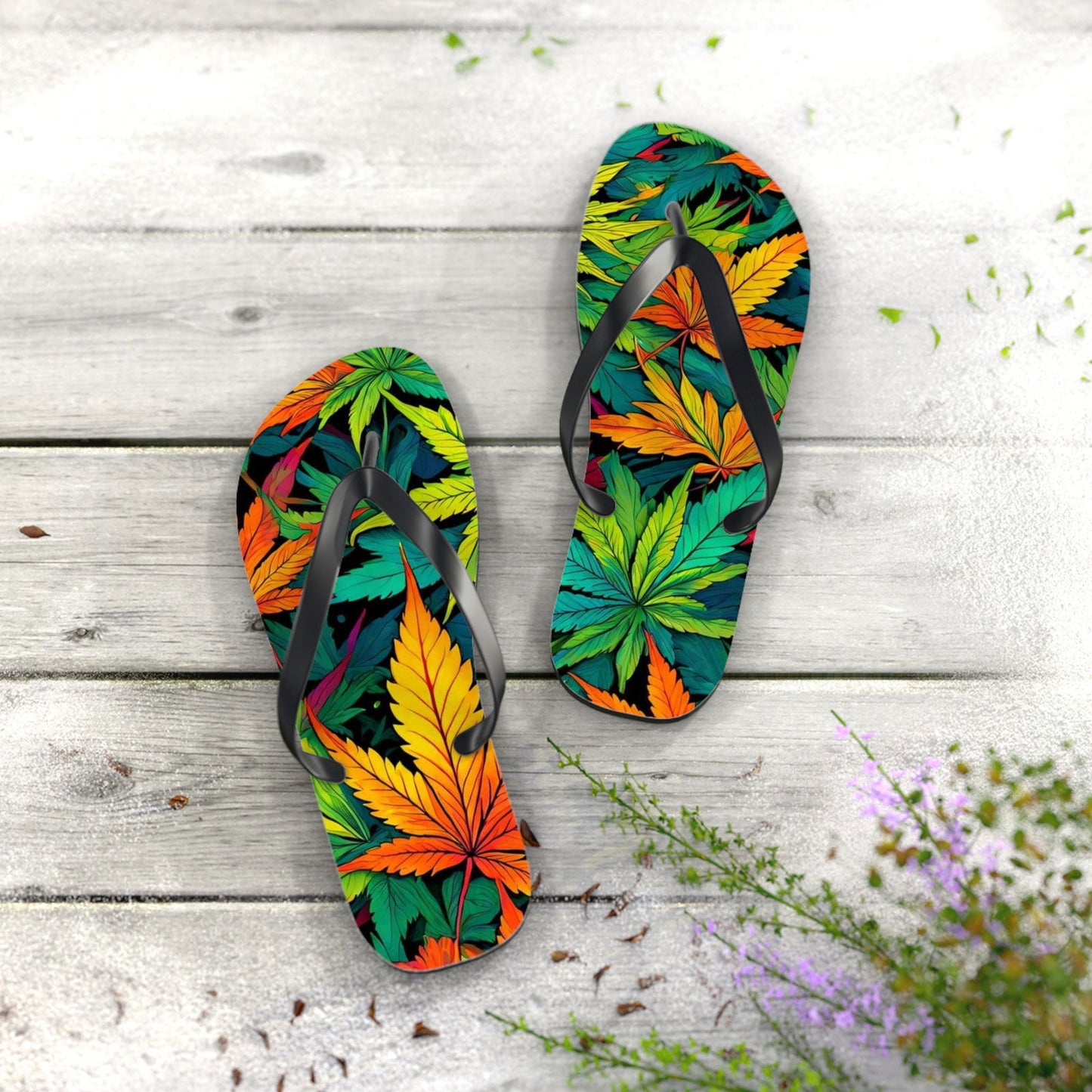 420 Happy Flip Flops - S-Mart Shop Smart Treasures