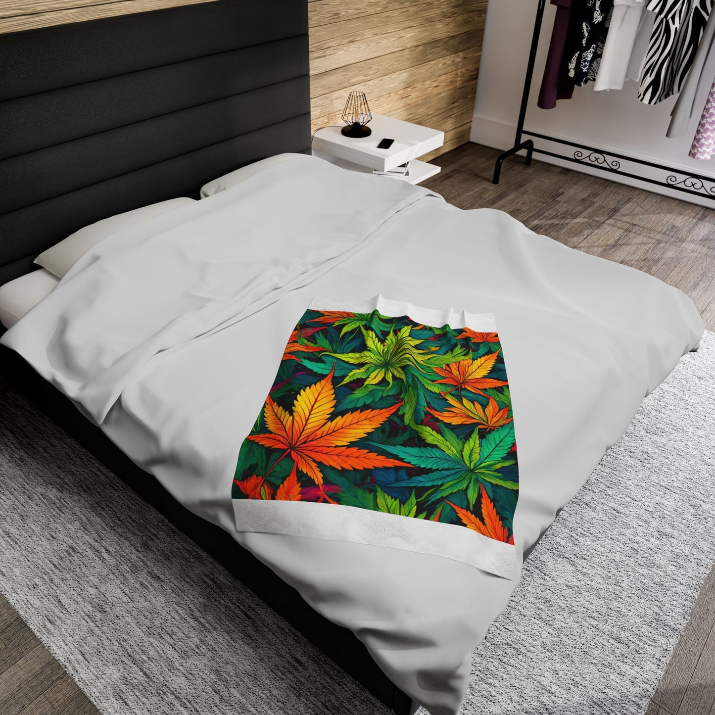 420 Happy Harvest Velveteen Plush Blanket - S-Mart Shop Smart Treasures