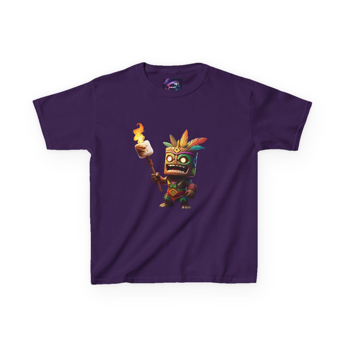 Kids Tiki Toasted Marshmallow Heavy Cotton Tee - Fun & Playful Design for Adventurous Kids