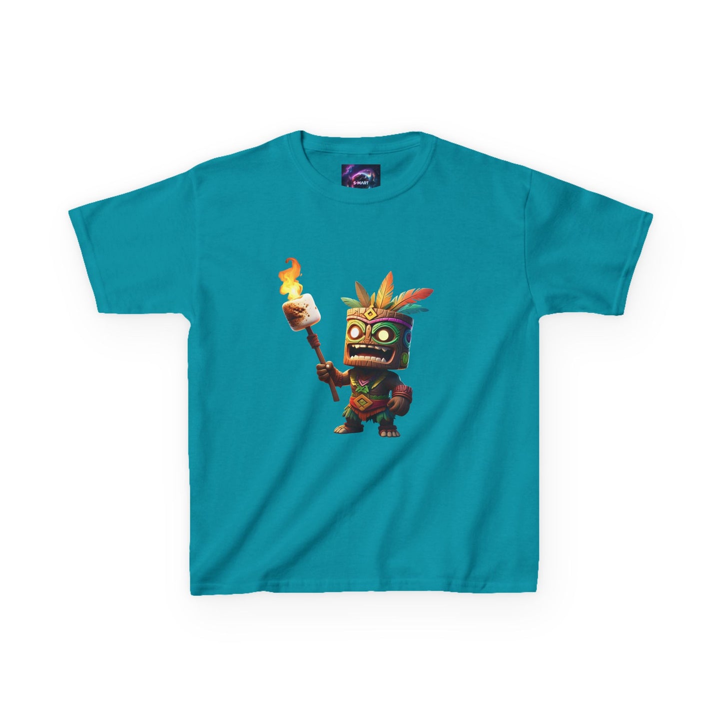 Kids Tiki Toasted Marshmallow Heavy Cotton Tee - Fun & Playful Design for Adventurous Kids