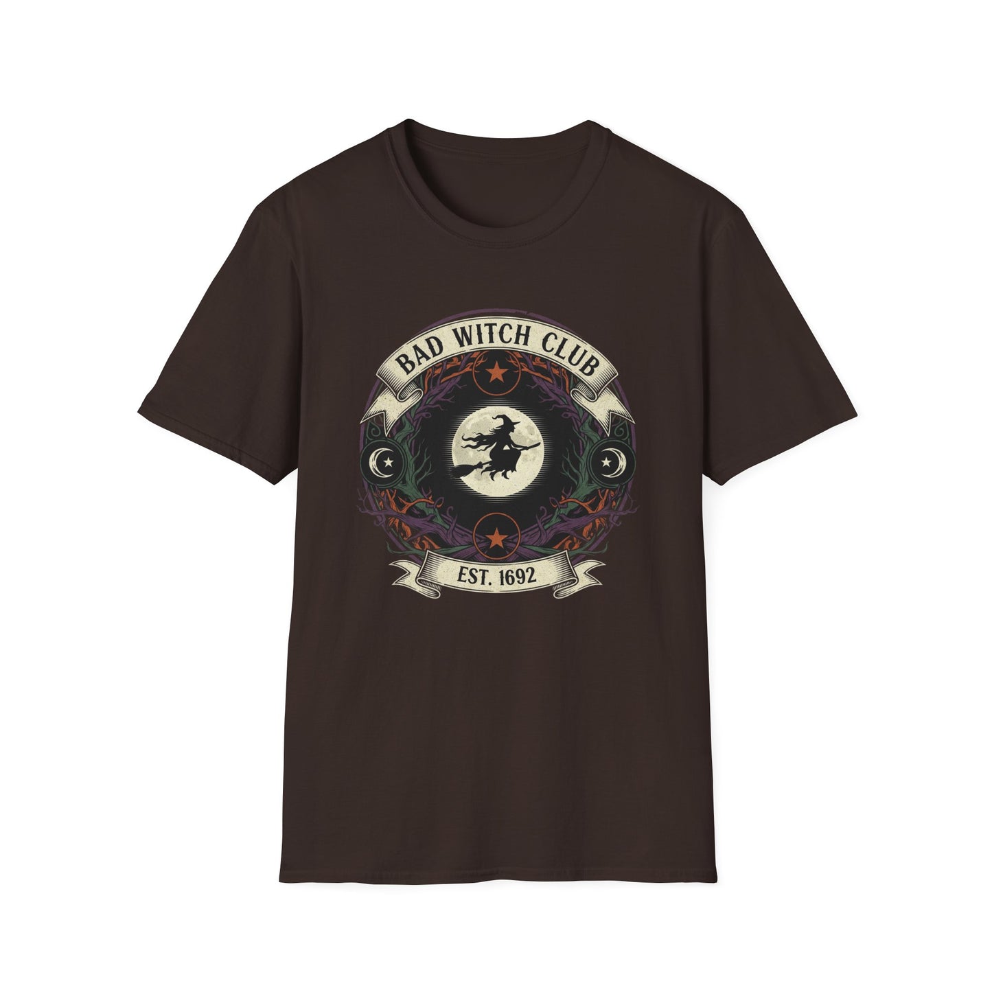 Unisex Bad Witch Club T-Shirt | Boho Style Tee, Witchy Gifts, Halloween Outfit, Casual Wear, Occult Apparel