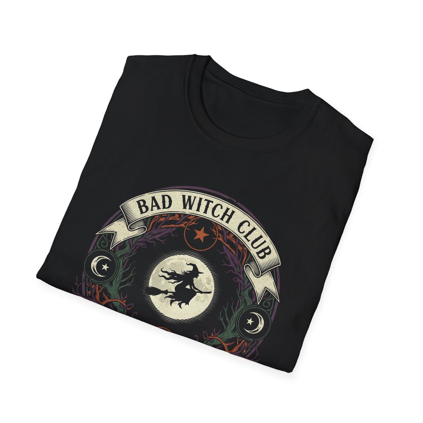 Unisex Bad Witch Club T-Shirt | Boho Style Tee, Witchy Gifts, Halloween Outfit, Casual Wear, Occult Apparel